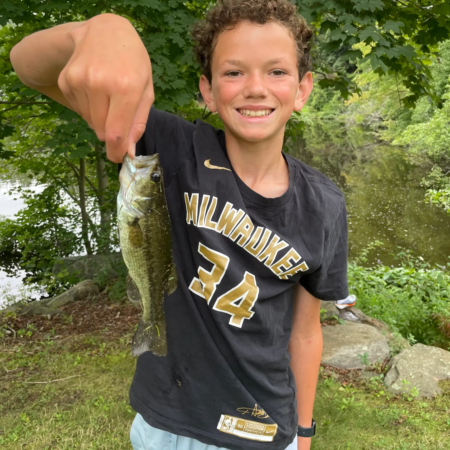 Largemouth bass caught on Fishbrain