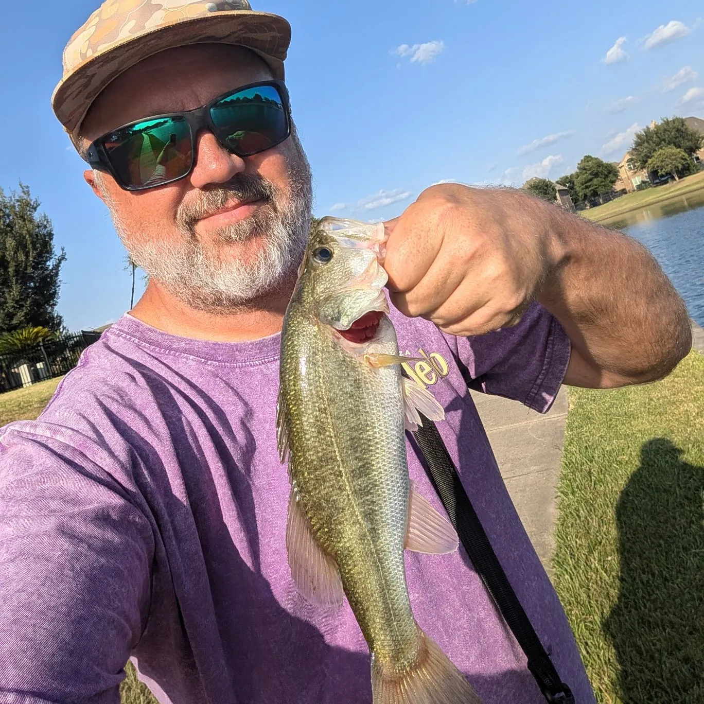 Largemouth bass caught on Fishbrain