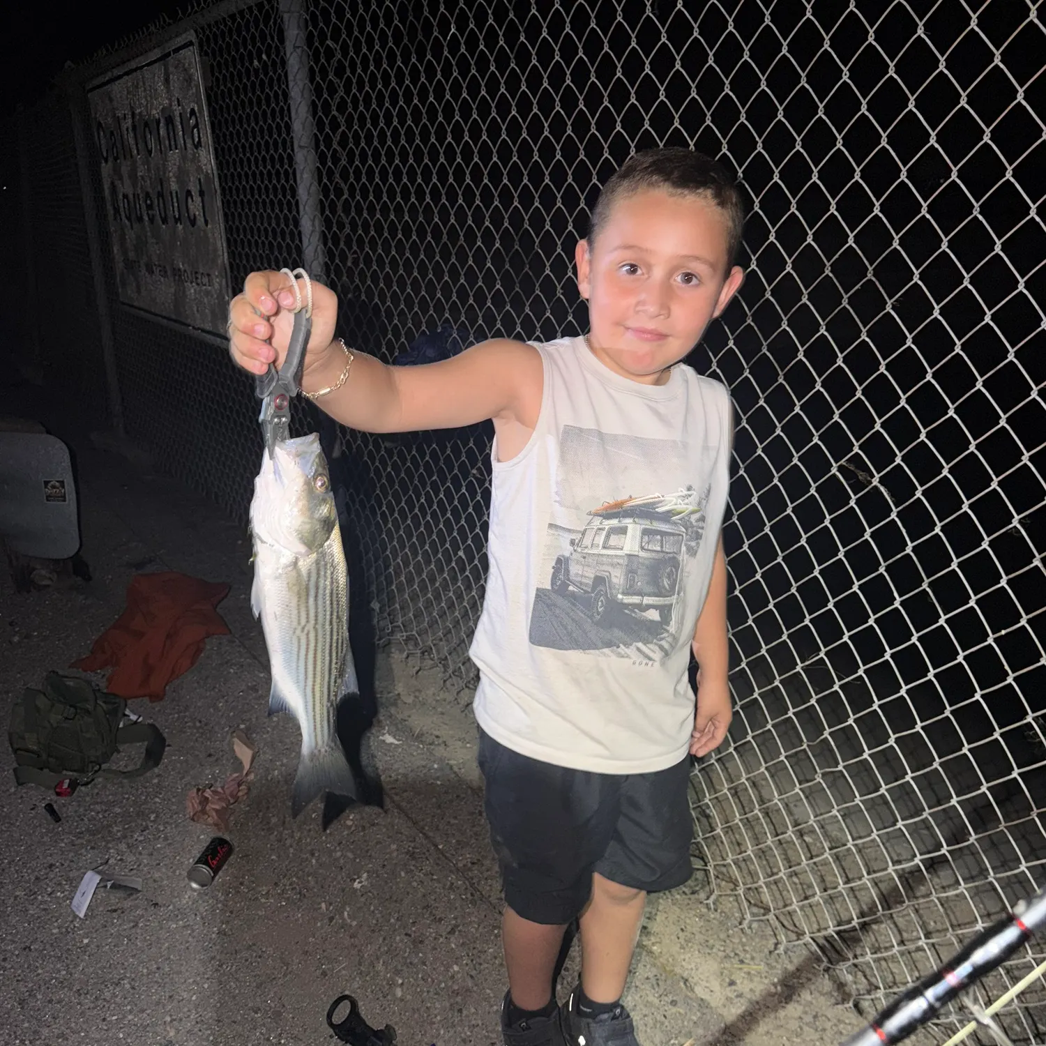 Striped bass caught on Fishbrain
