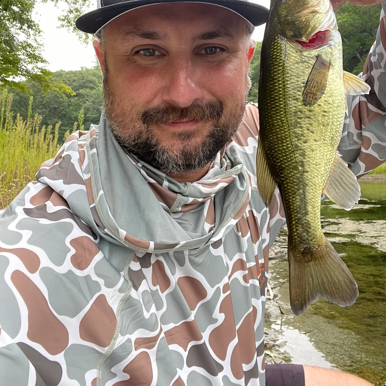 Largemouth bass caught on Fishbrain