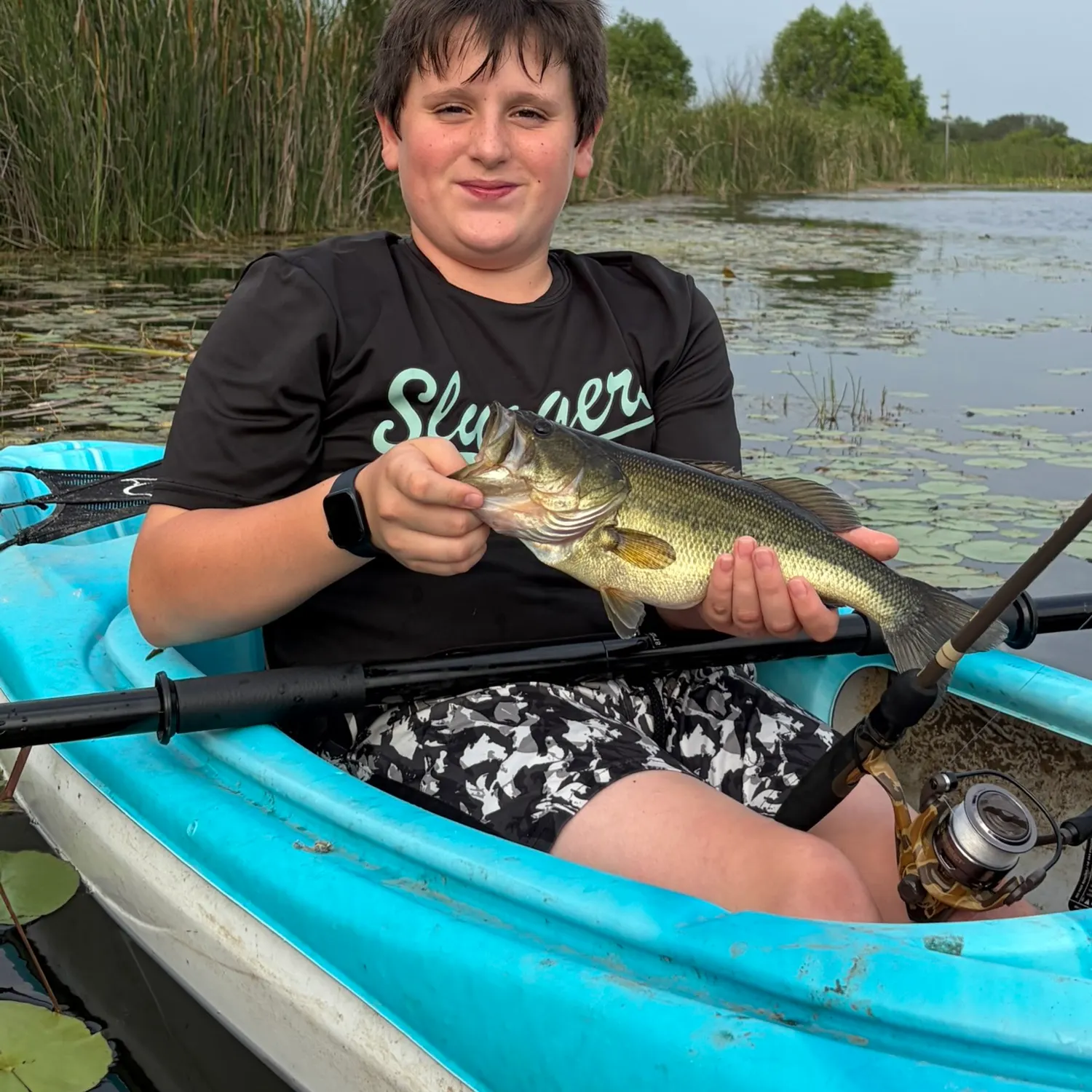 Largemouth bass caught on Fishbrain
