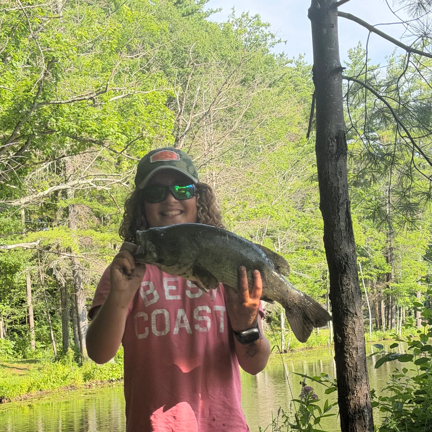Largemouth bass caught on Fishbrain