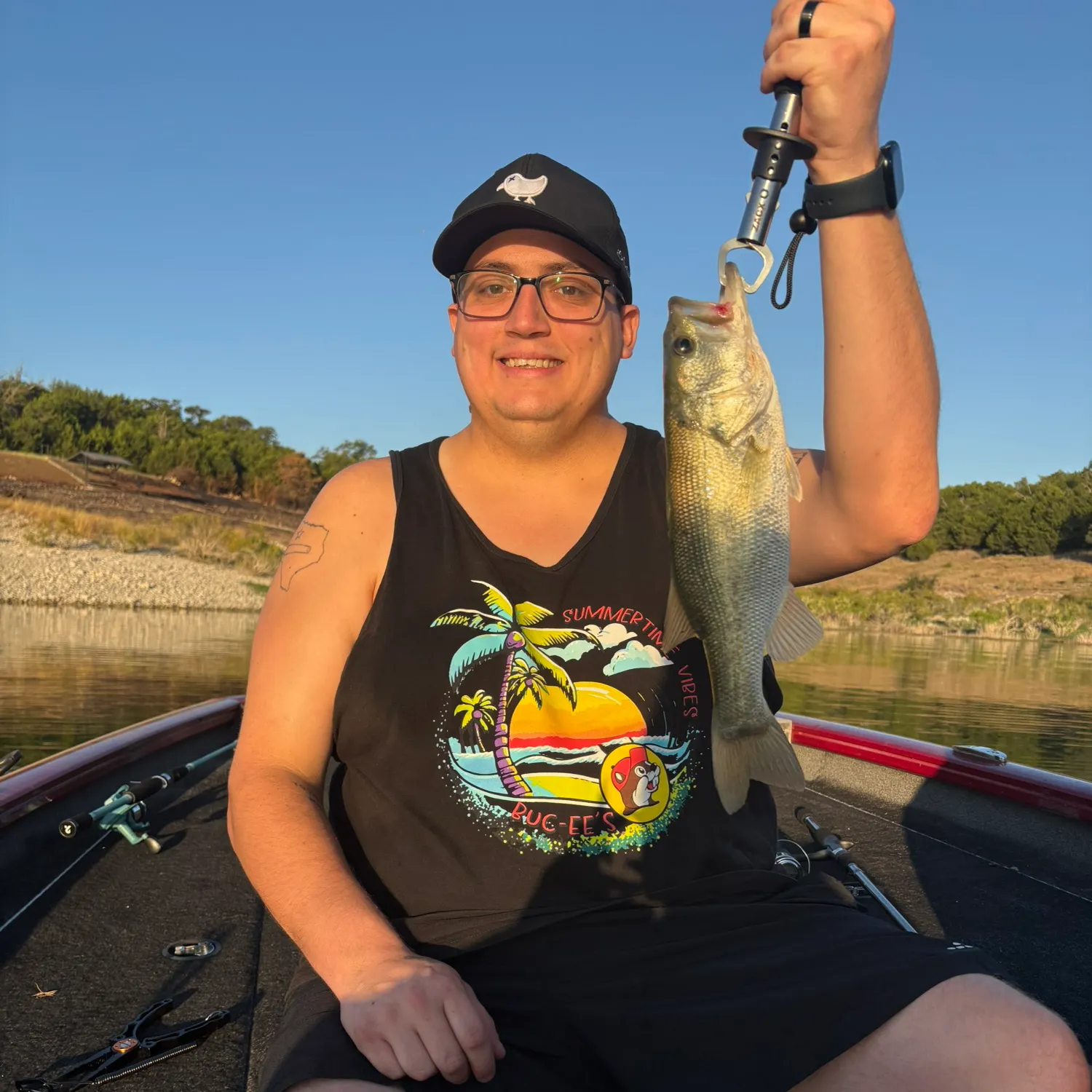 Largemouth bass caught on Fishbrain