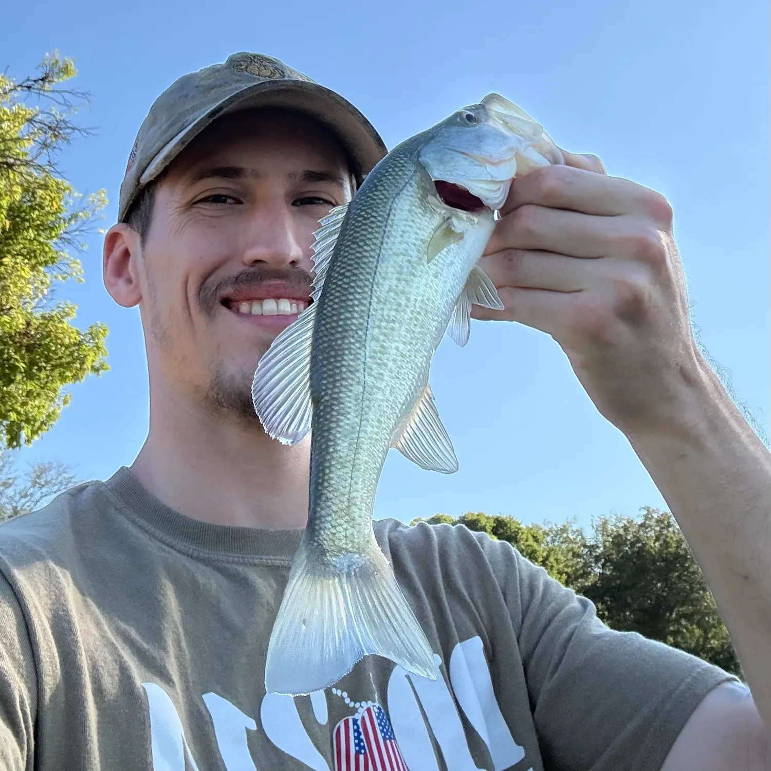 Largemouth bass caught on Fishbrain