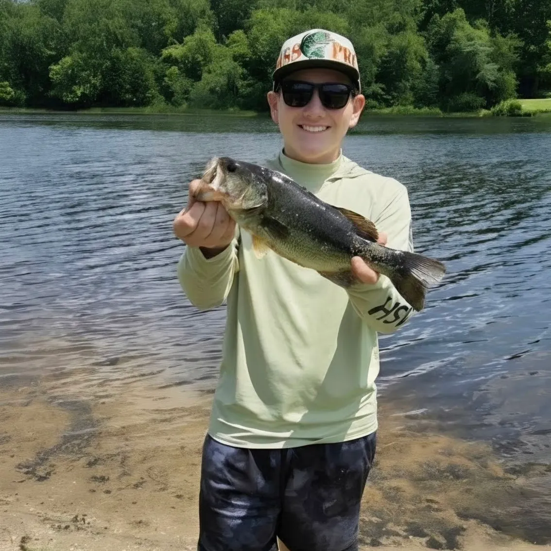 Largemouth bass caught on Fishbrain