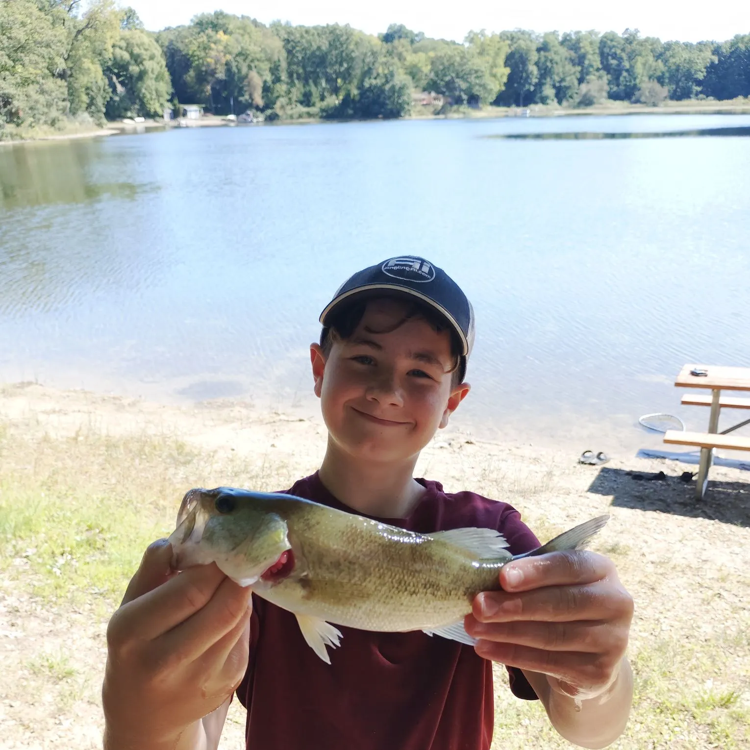 Largemouth bass caught on Fishbrain
