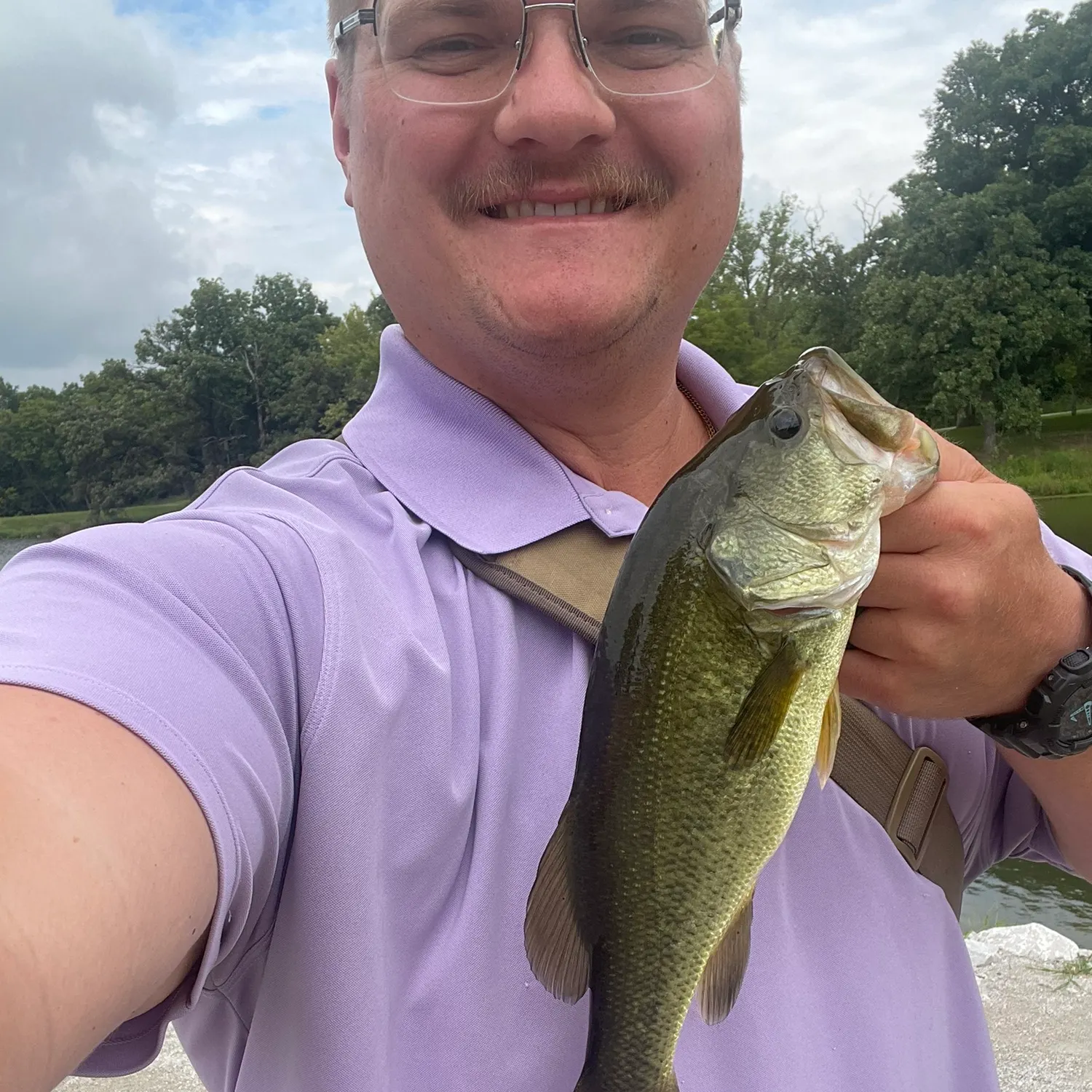 Largemouth bass caught on Fishbrain