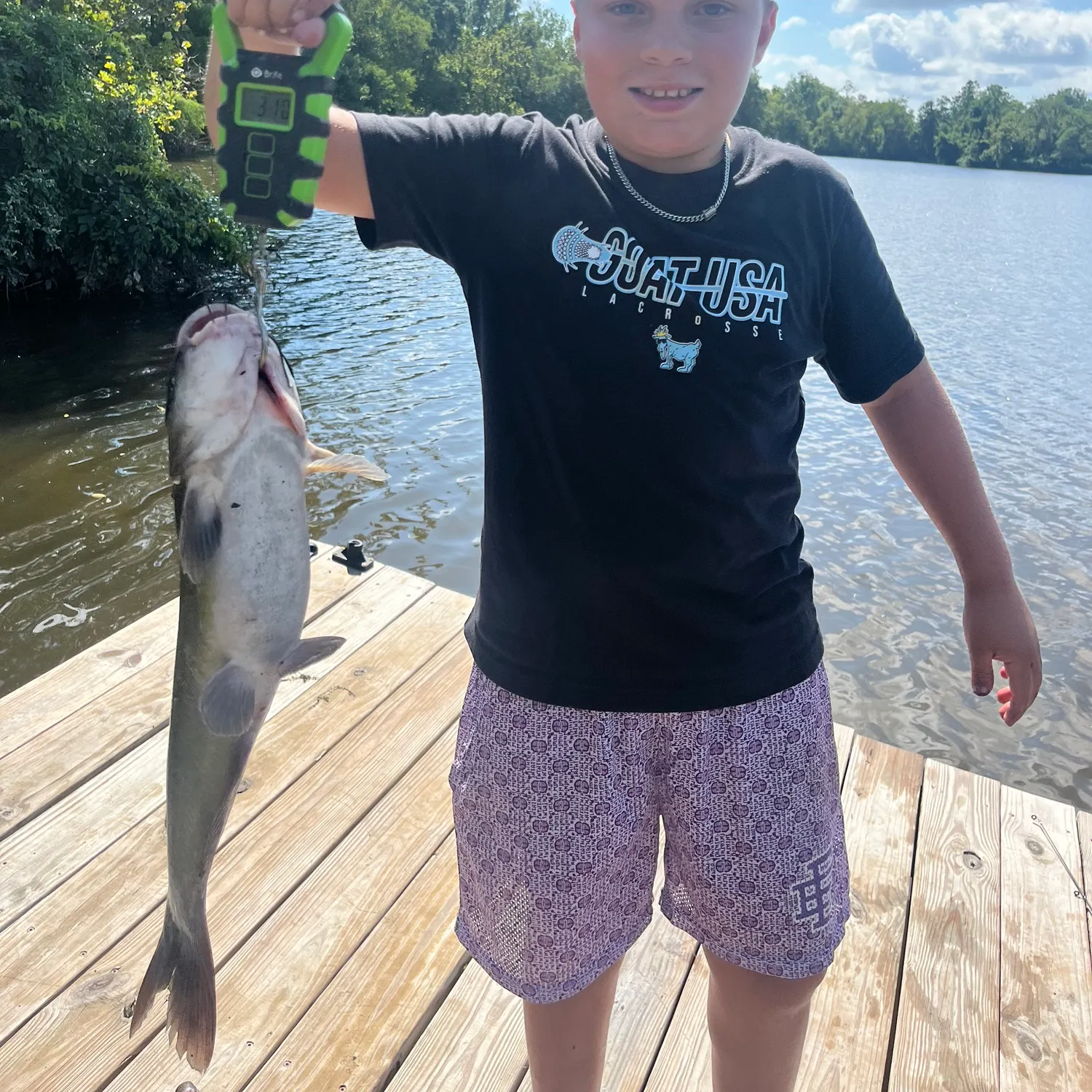 Channel catfish caught on Fishbrain
