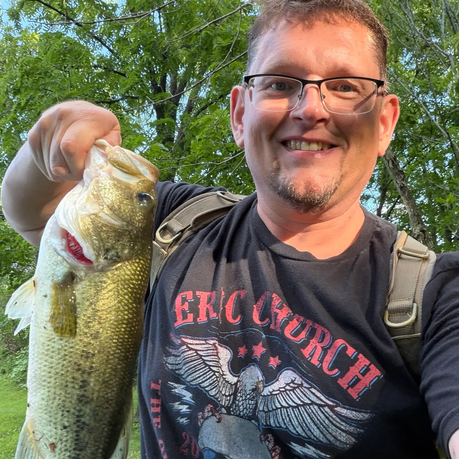 Largemouth bass caught on Fishbrain