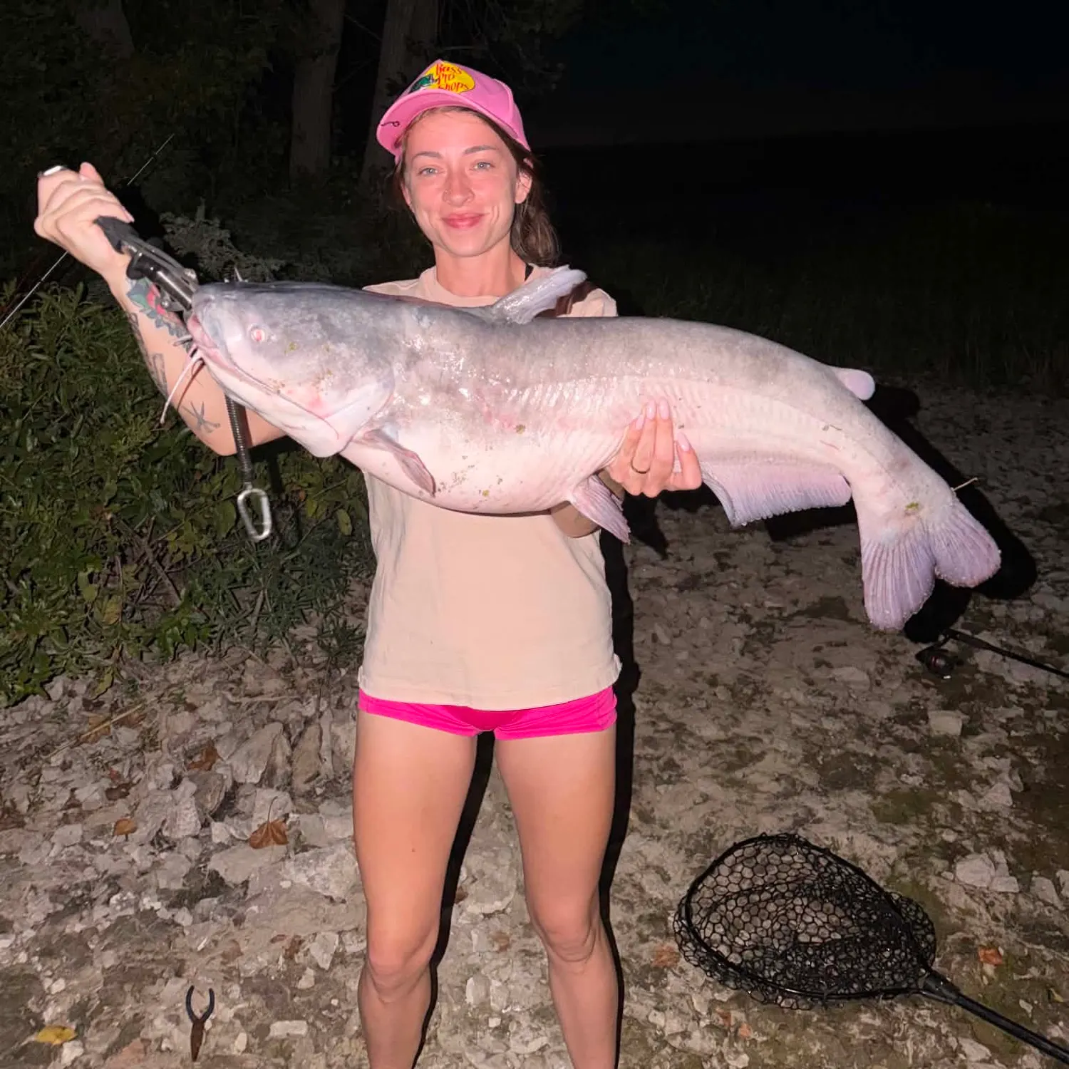 Blue catfish caught on Fishbrain