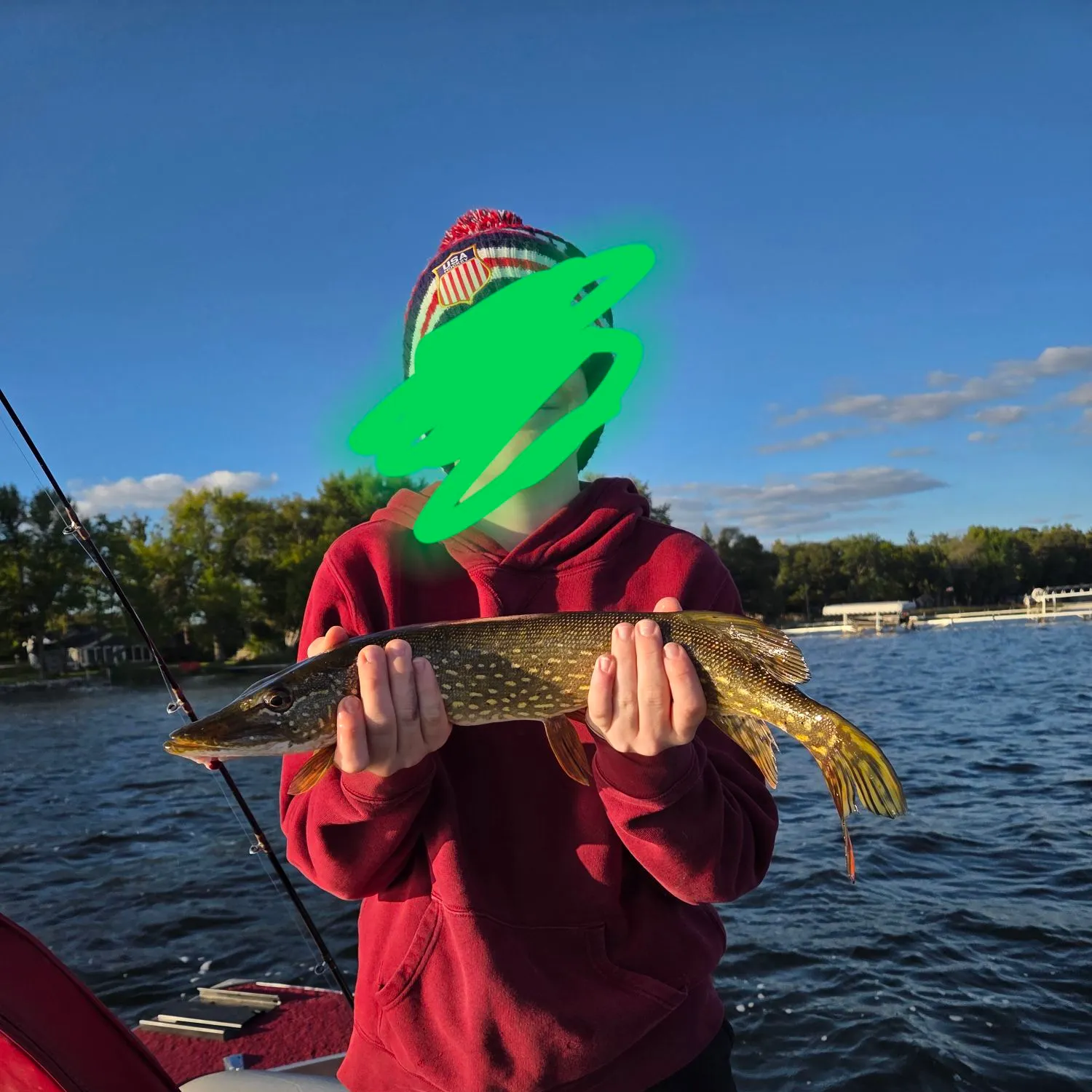 Northern pike caught on Fishbrain