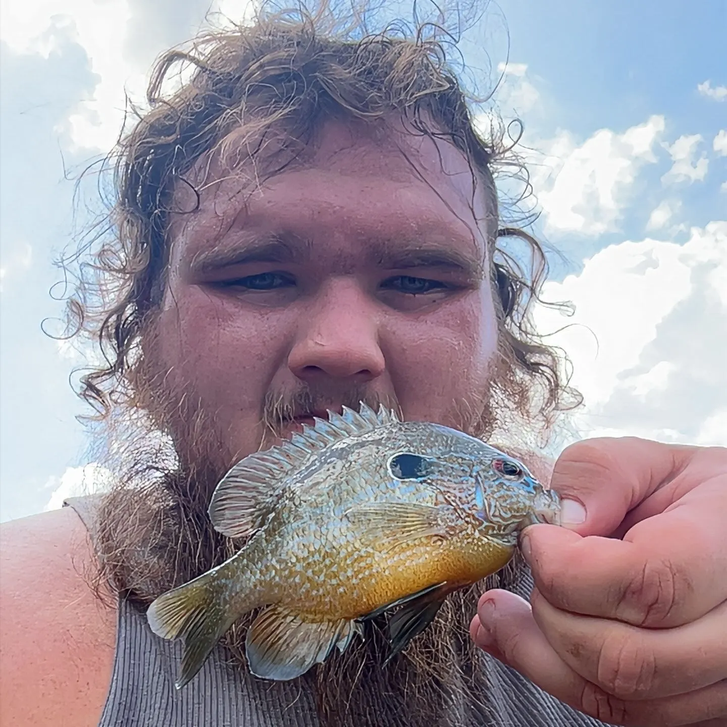 Longear sunfish caught on Fishbrain