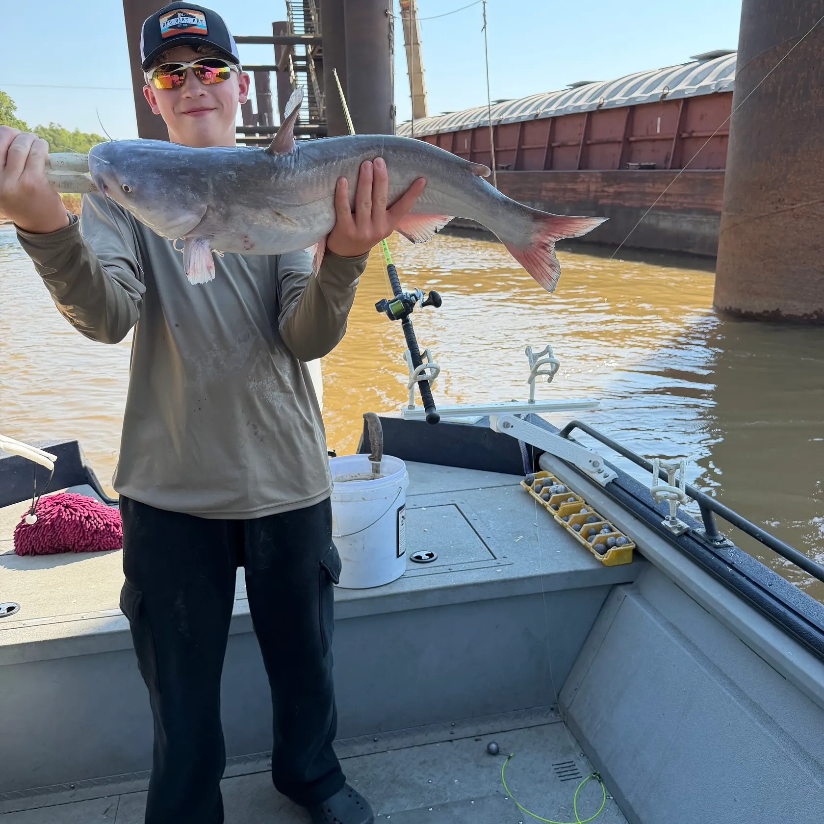 Blue catfish caught on Fishbrain