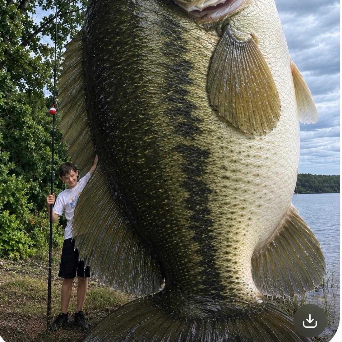 Largemouth bass caught on Fishbrain