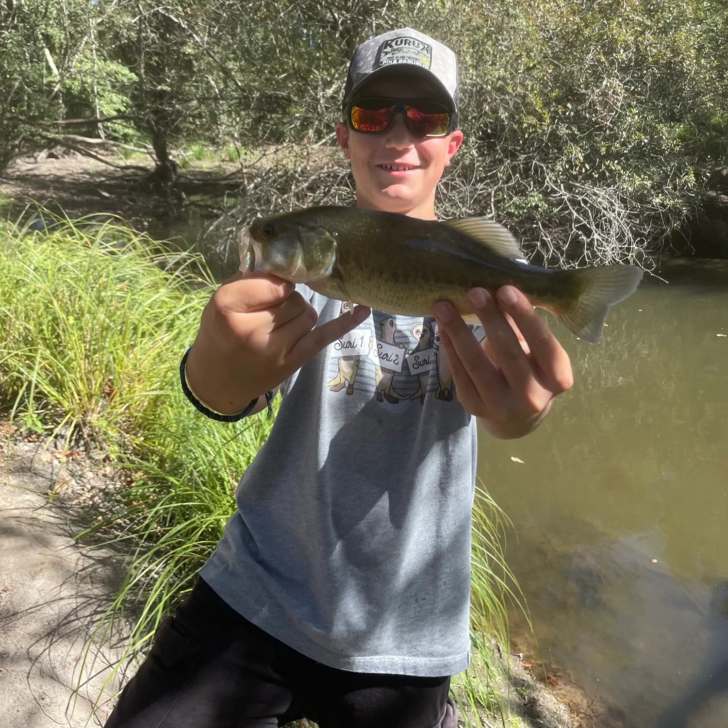 Largemouth bass caught on Fishbrain
