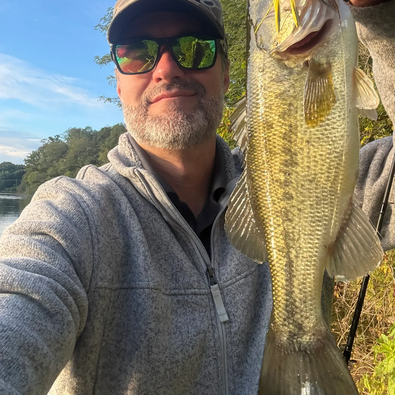 Largemouth bass caught on Fishbrain