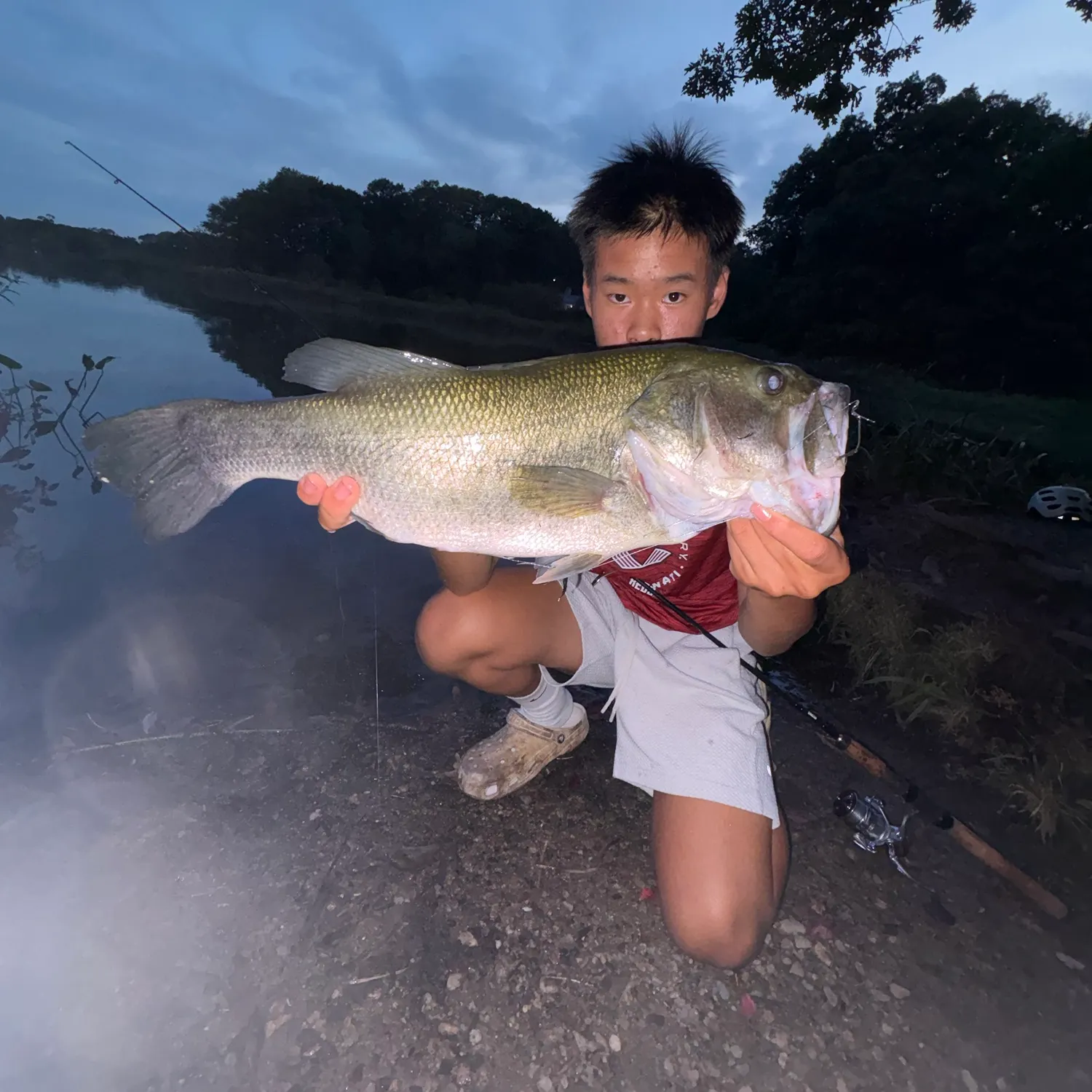 Largemouth bass caught on Fishbrain