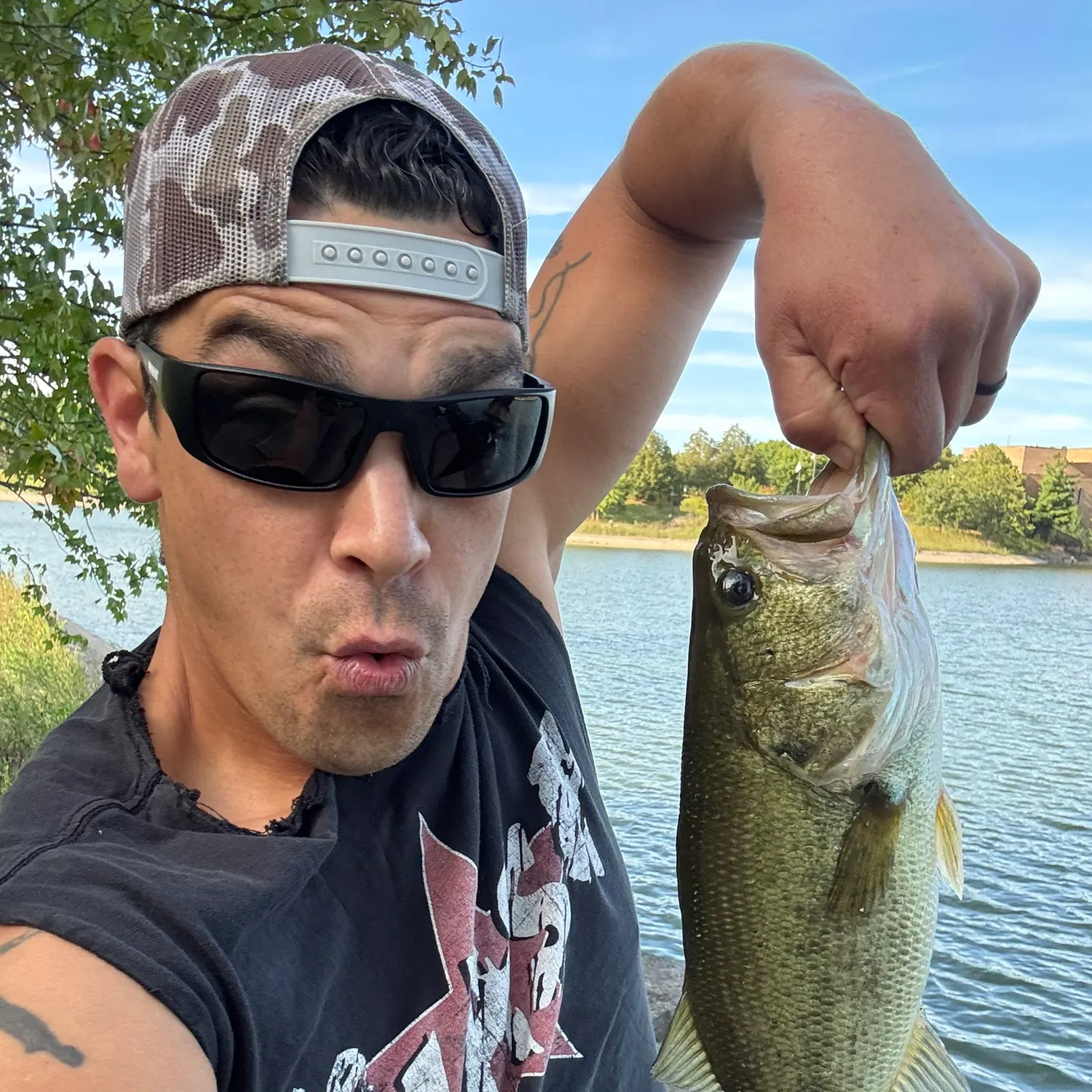 Largemouth bass caught on Fishbrain
