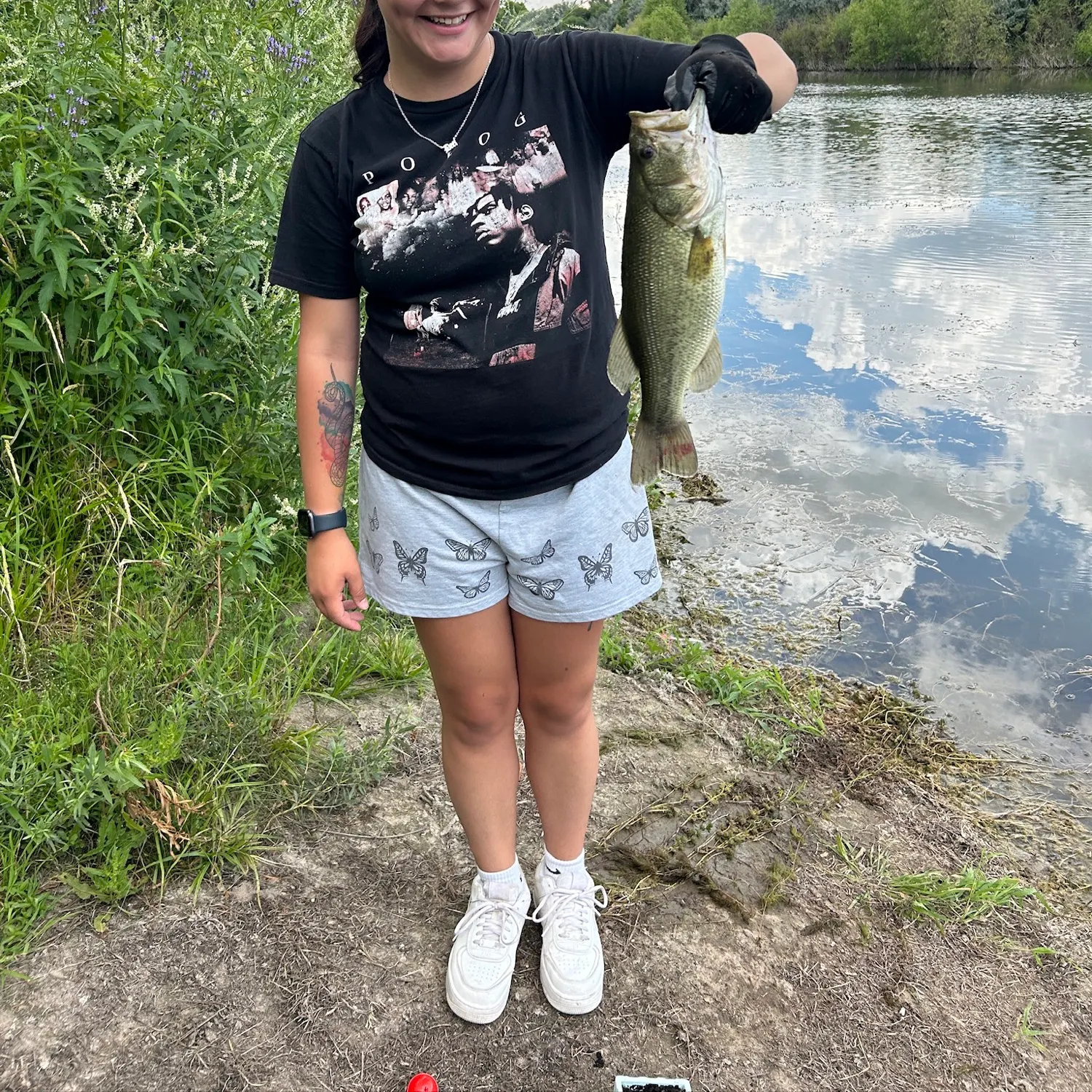 Largemouth bass caught on Fishbrain
