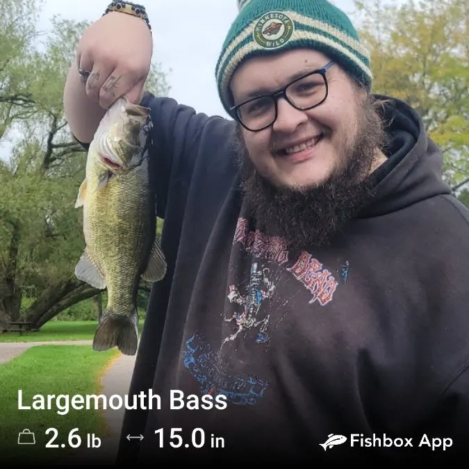 Largemouth bass caught on Fishbrain