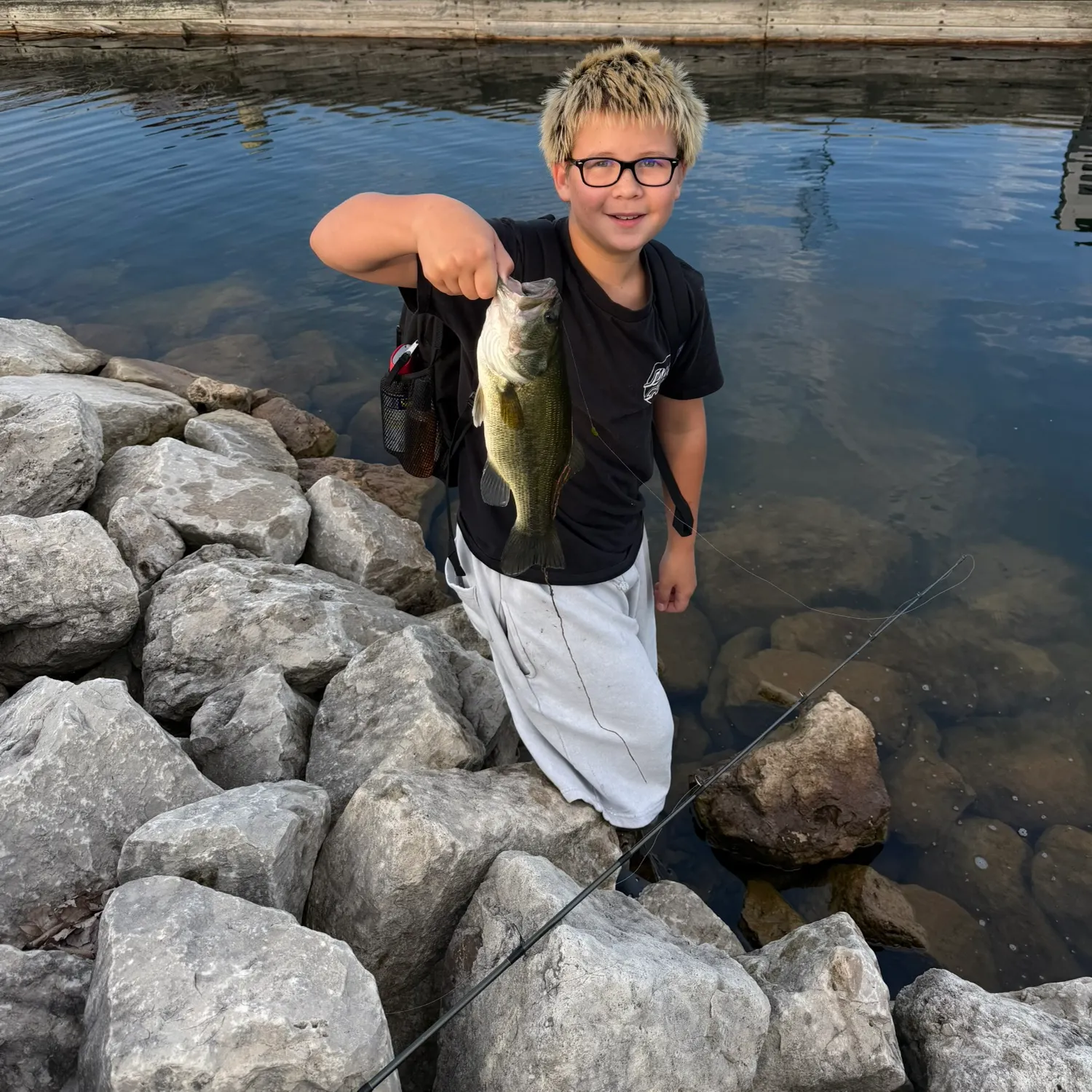Largemouth bass caught on Fishbrain