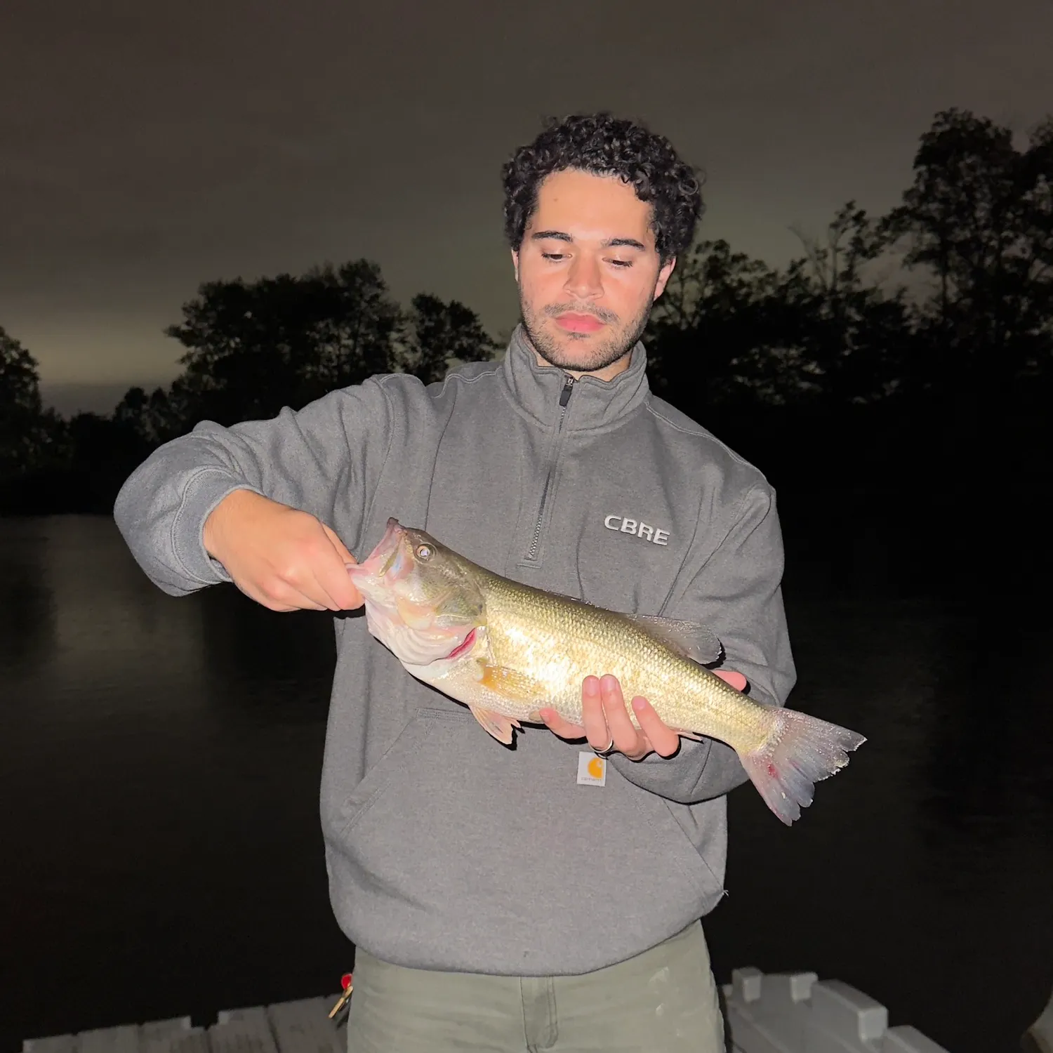 Largemouth bass caught on Fishbrain