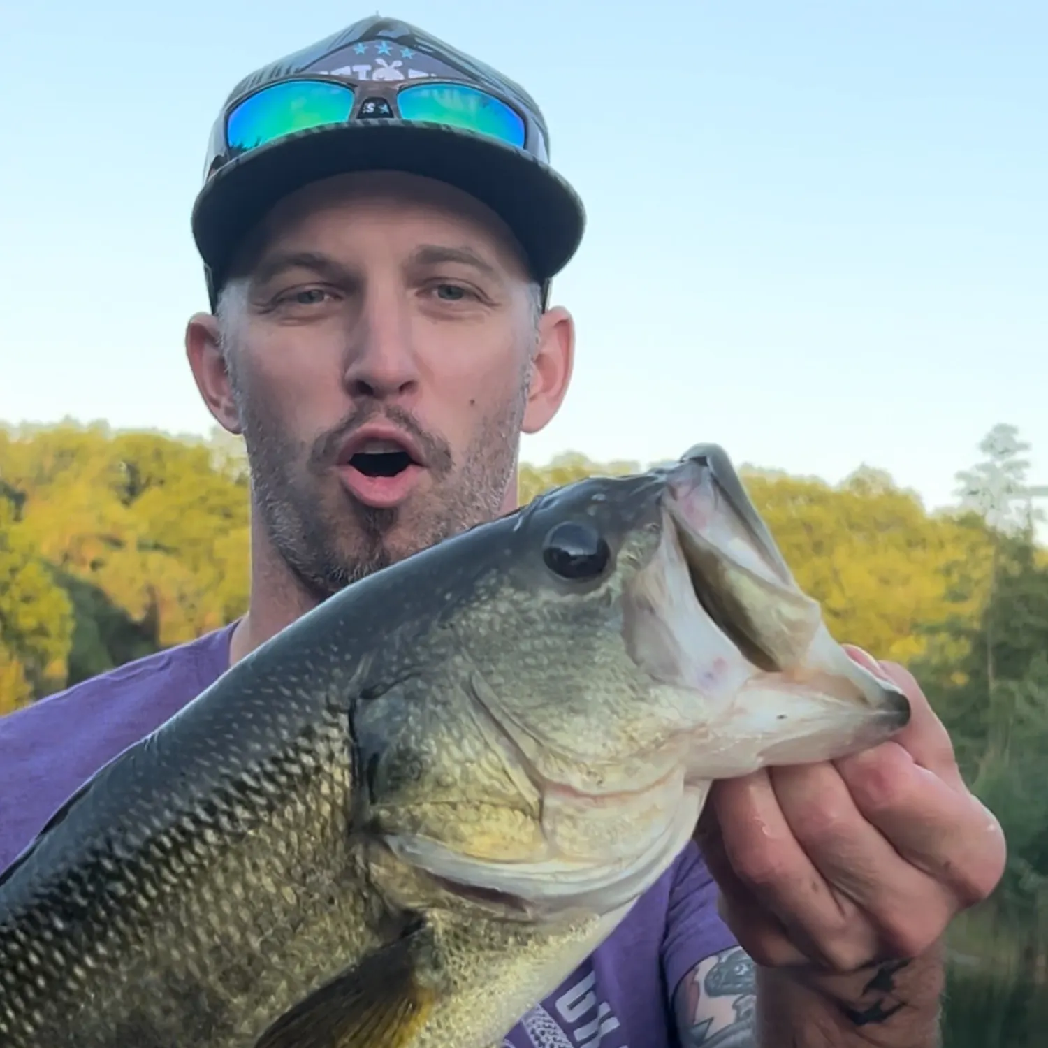 Largemouth bass caught on Fishbrain