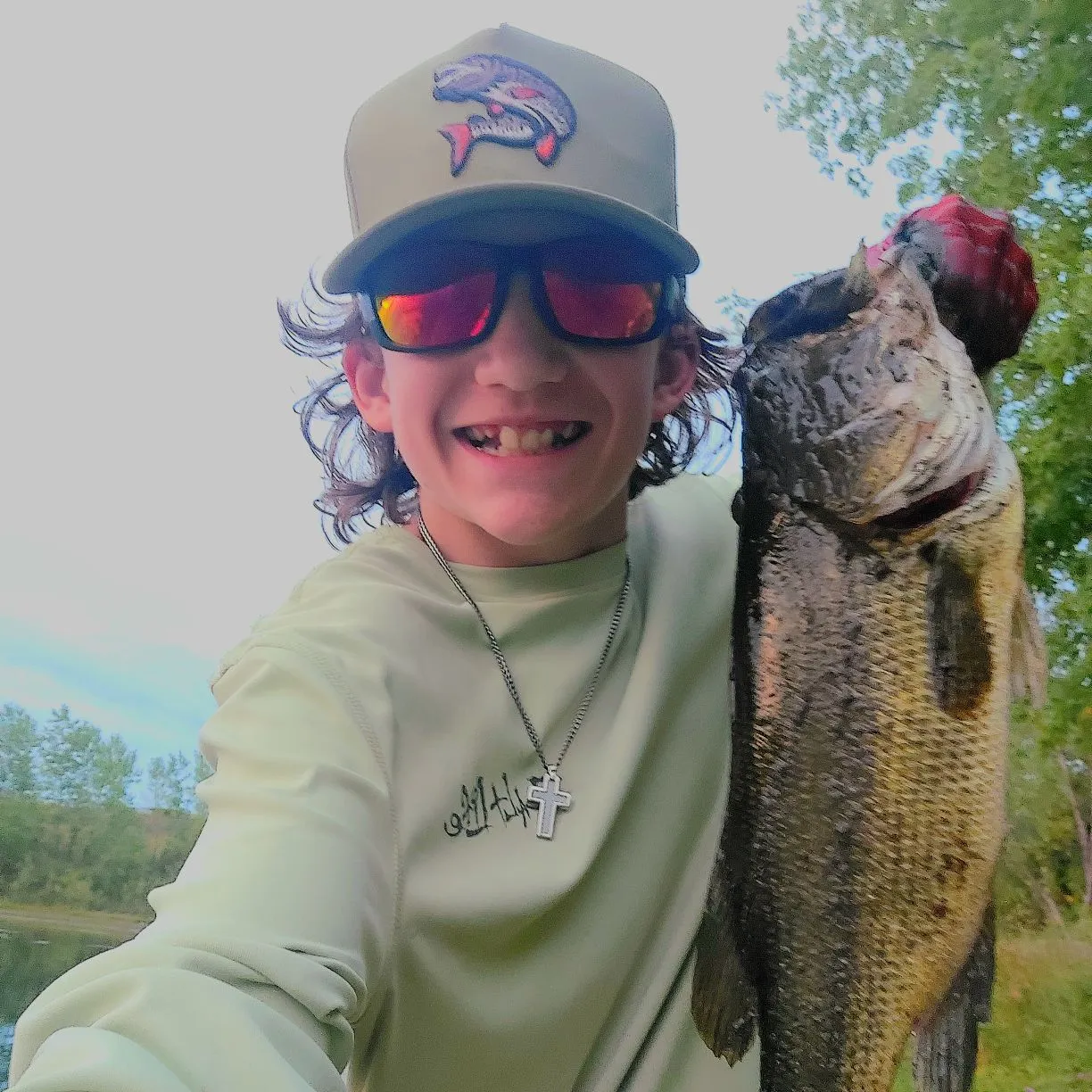 Largemouth bass caught on Fishbrain