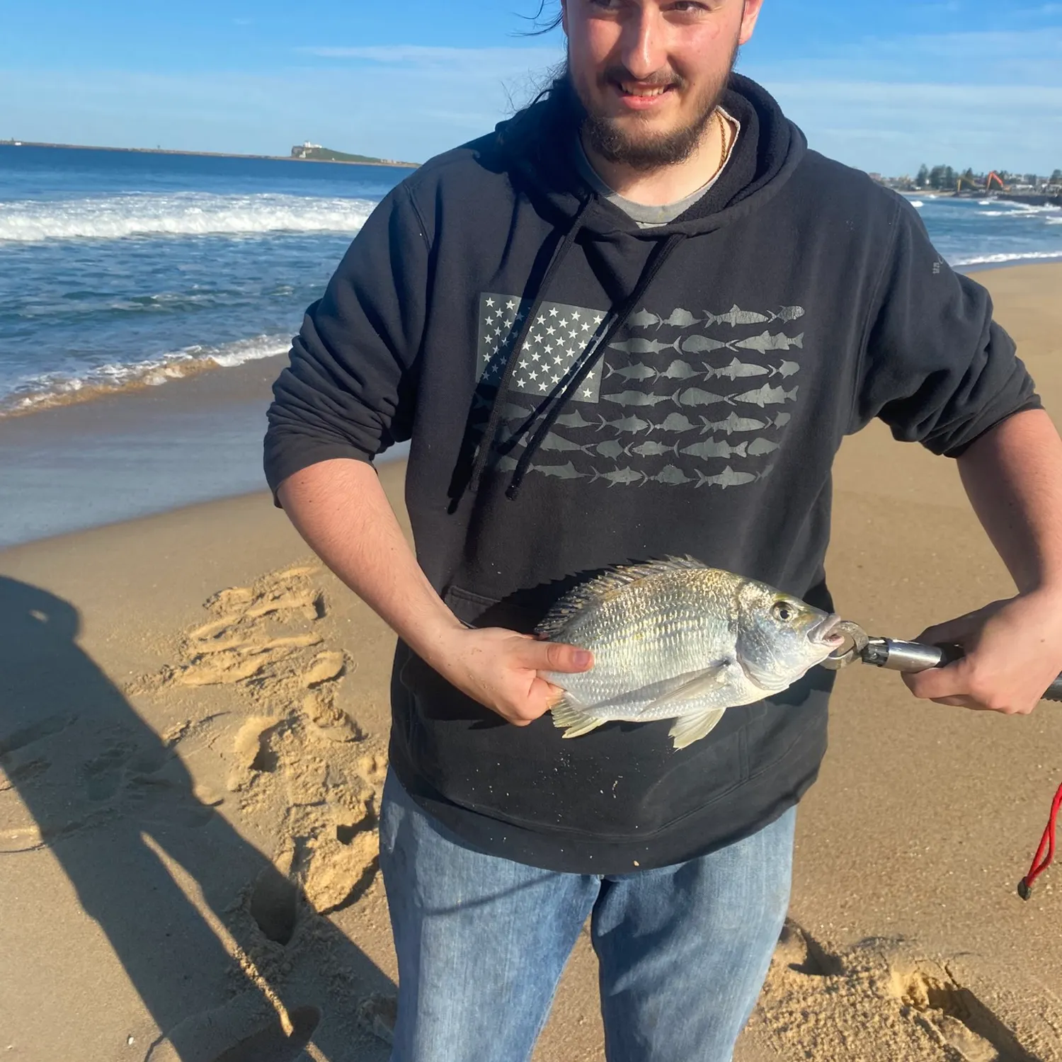 Southern black bream caught on Fishbrain