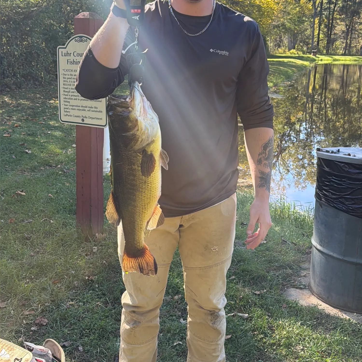 Largemouth bass caught on Fishbrain