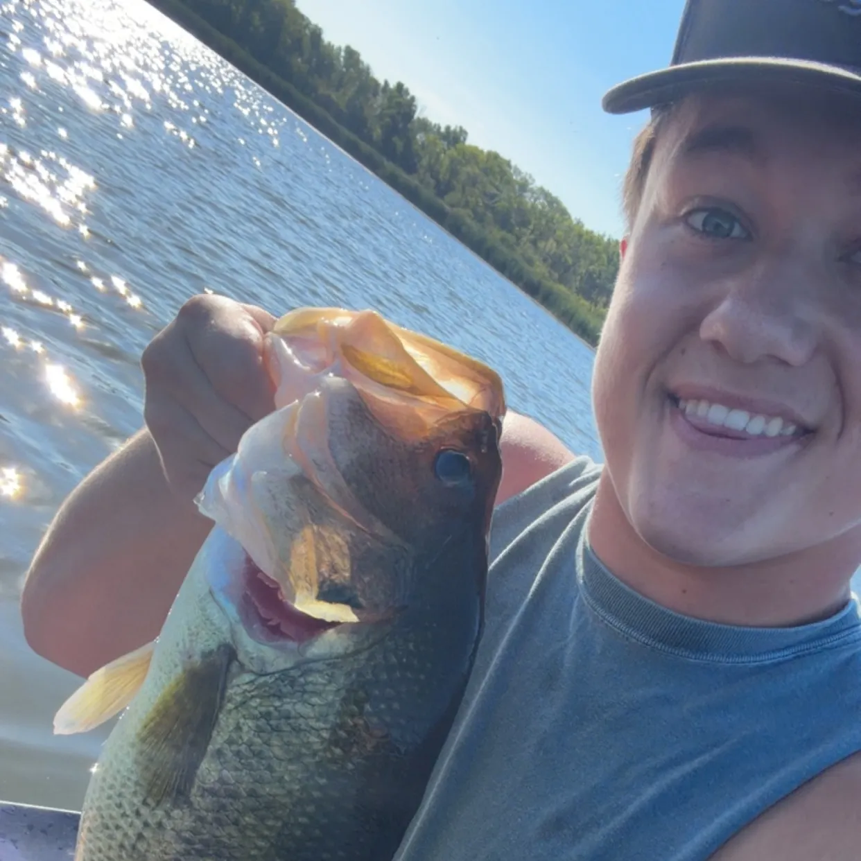 Largemouth bass caught on Fishbrain