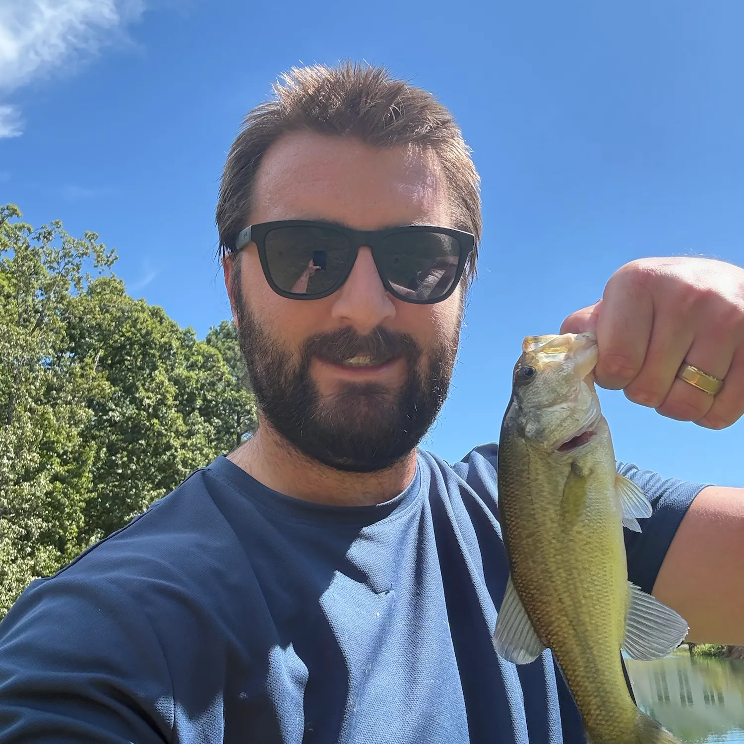 Largemouth bass caught on Fishbrain