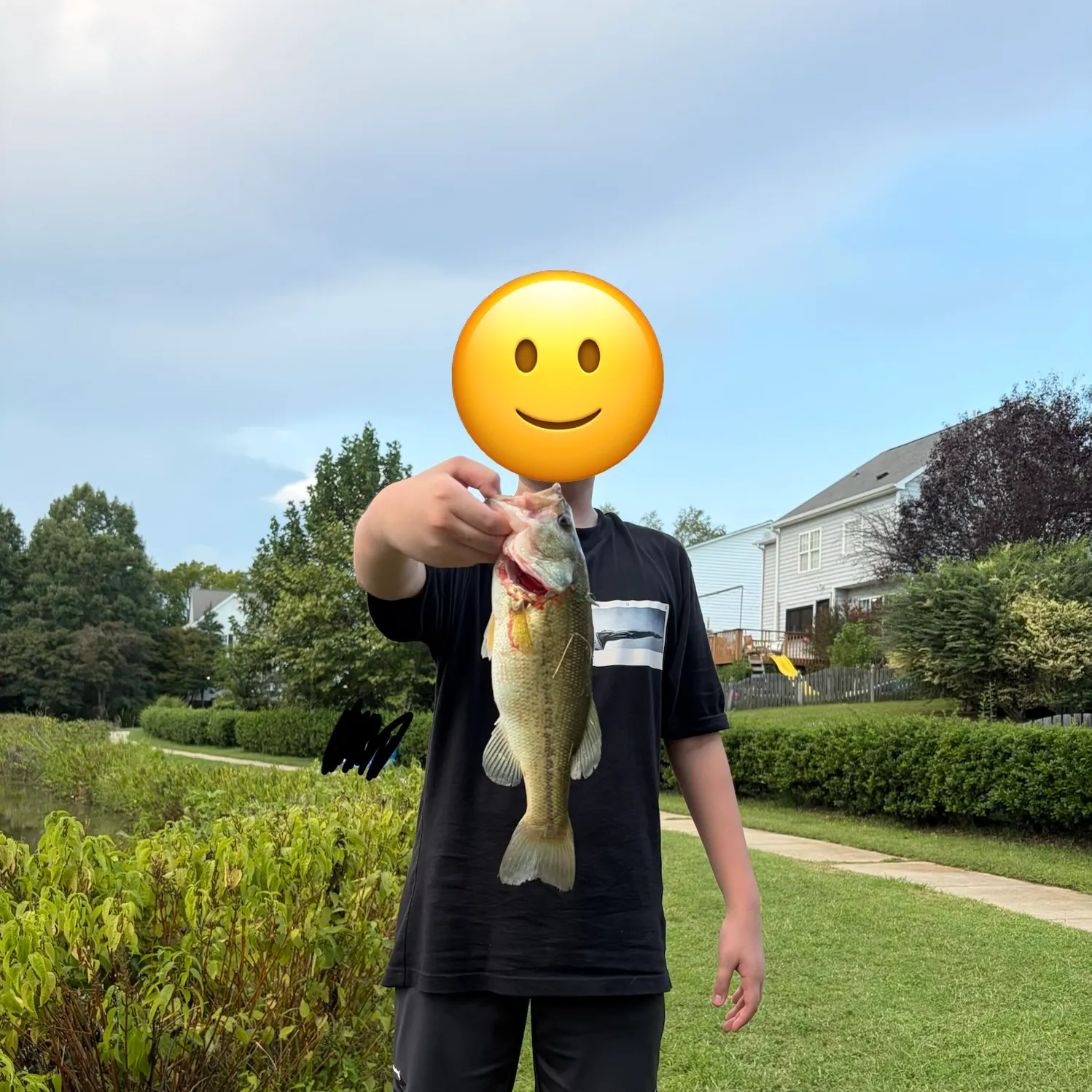 Largemouth bass caught on Fishbrain