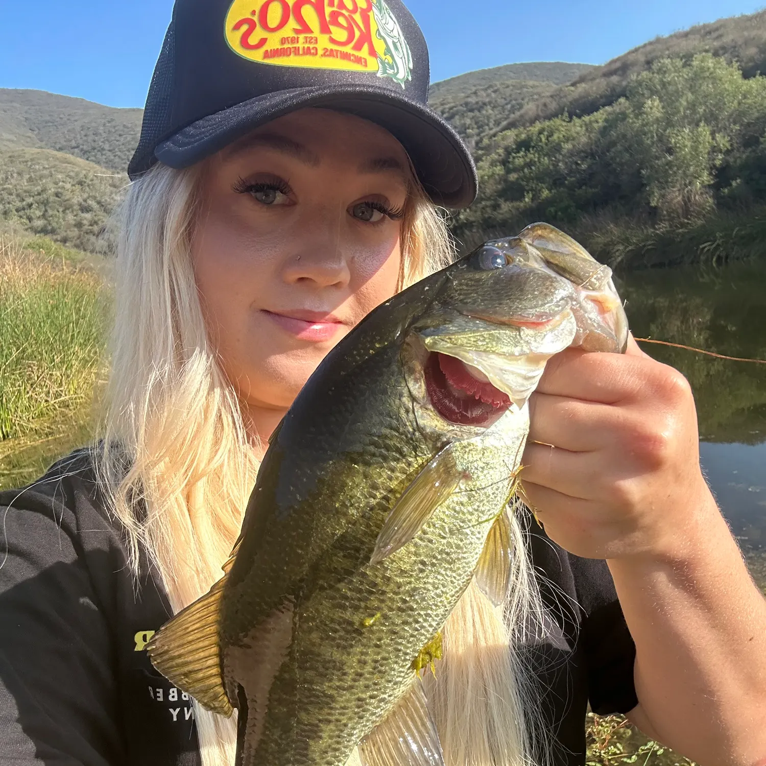 Largemouth bass caught on Fishbrain