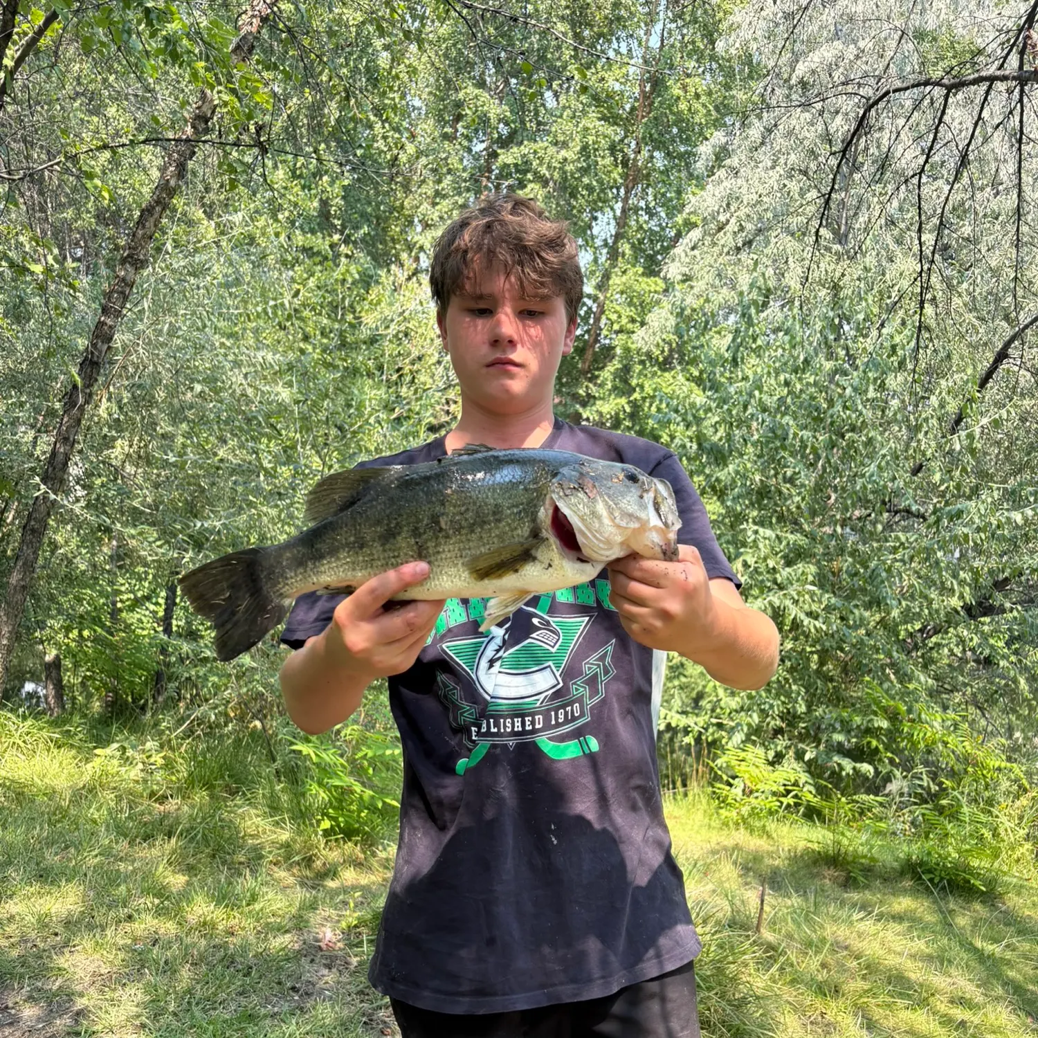 Largemouth bass caught on Fishbrain
