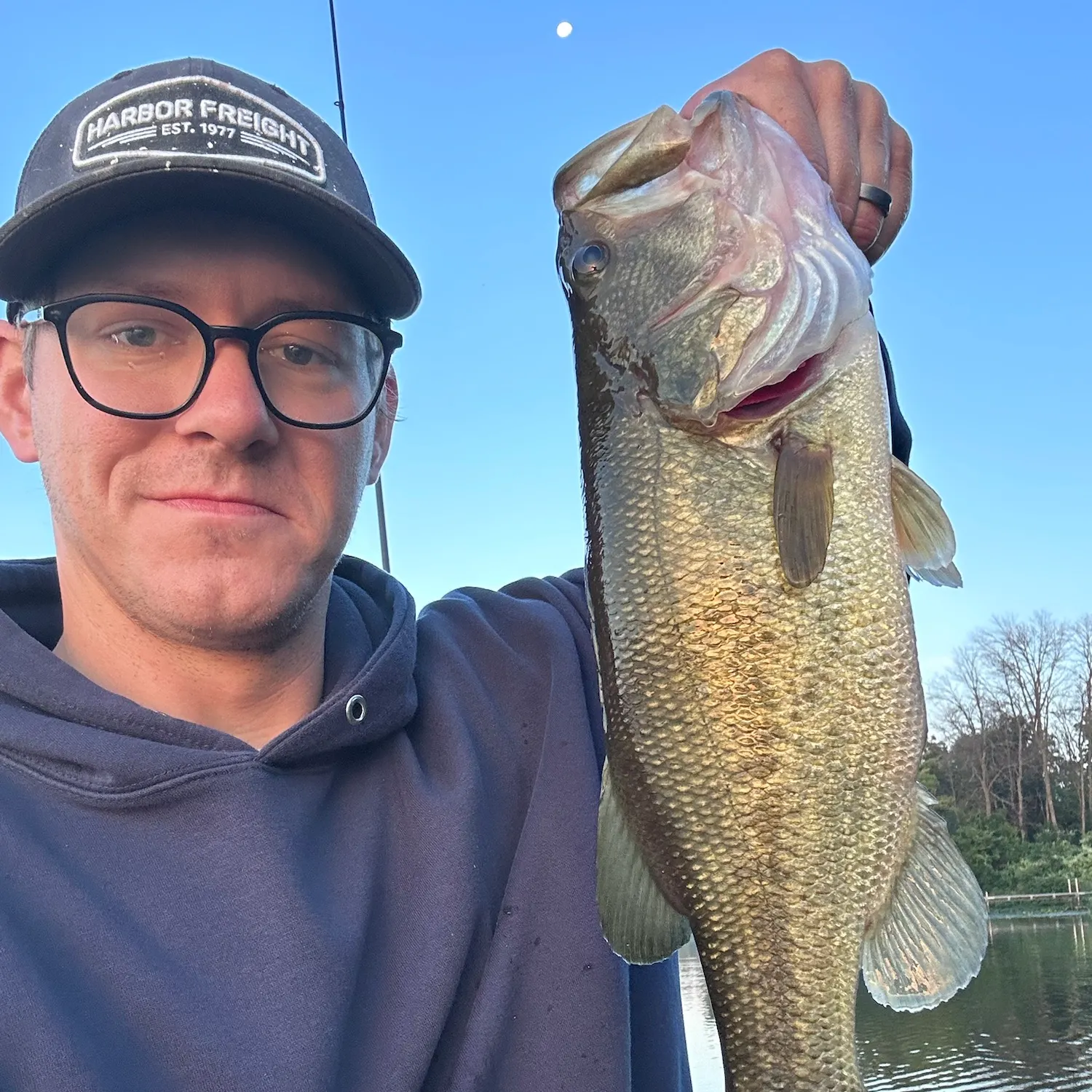 Largemouth bass caught on Fishbrain