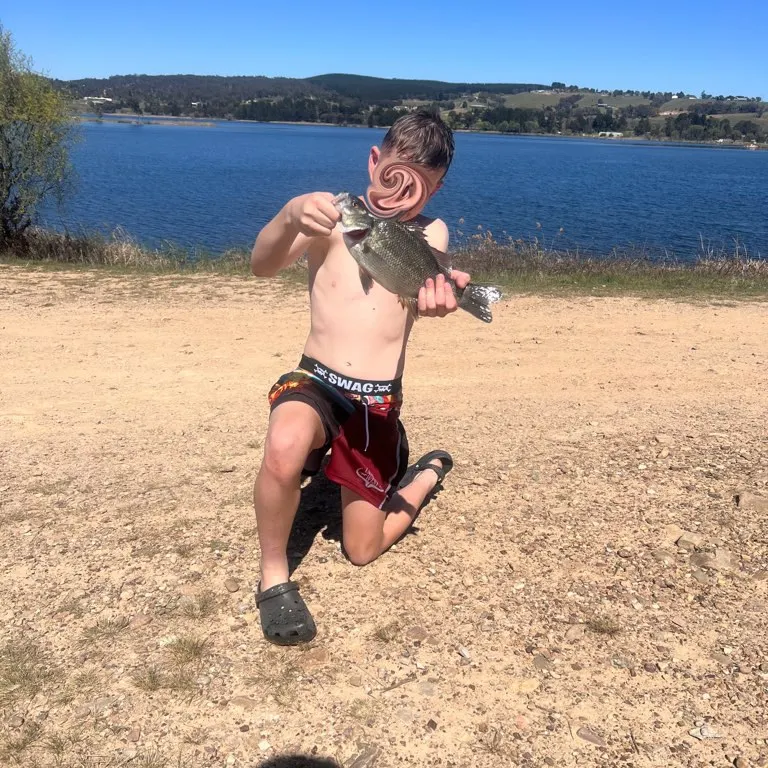 Australian bass caught on Fishbrain
