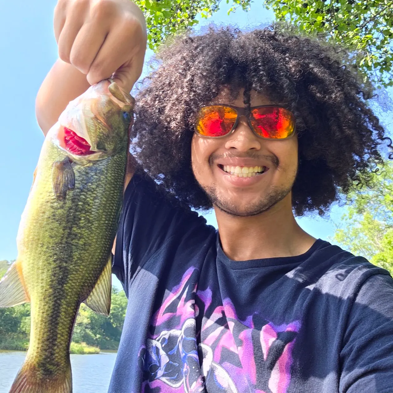 Largemouth bass caught on Fishbrain