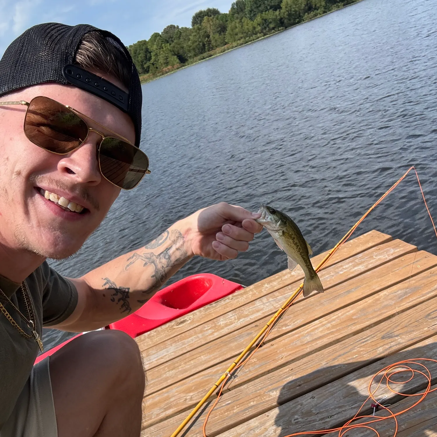 Largemouth bass caught on Fishbrain
