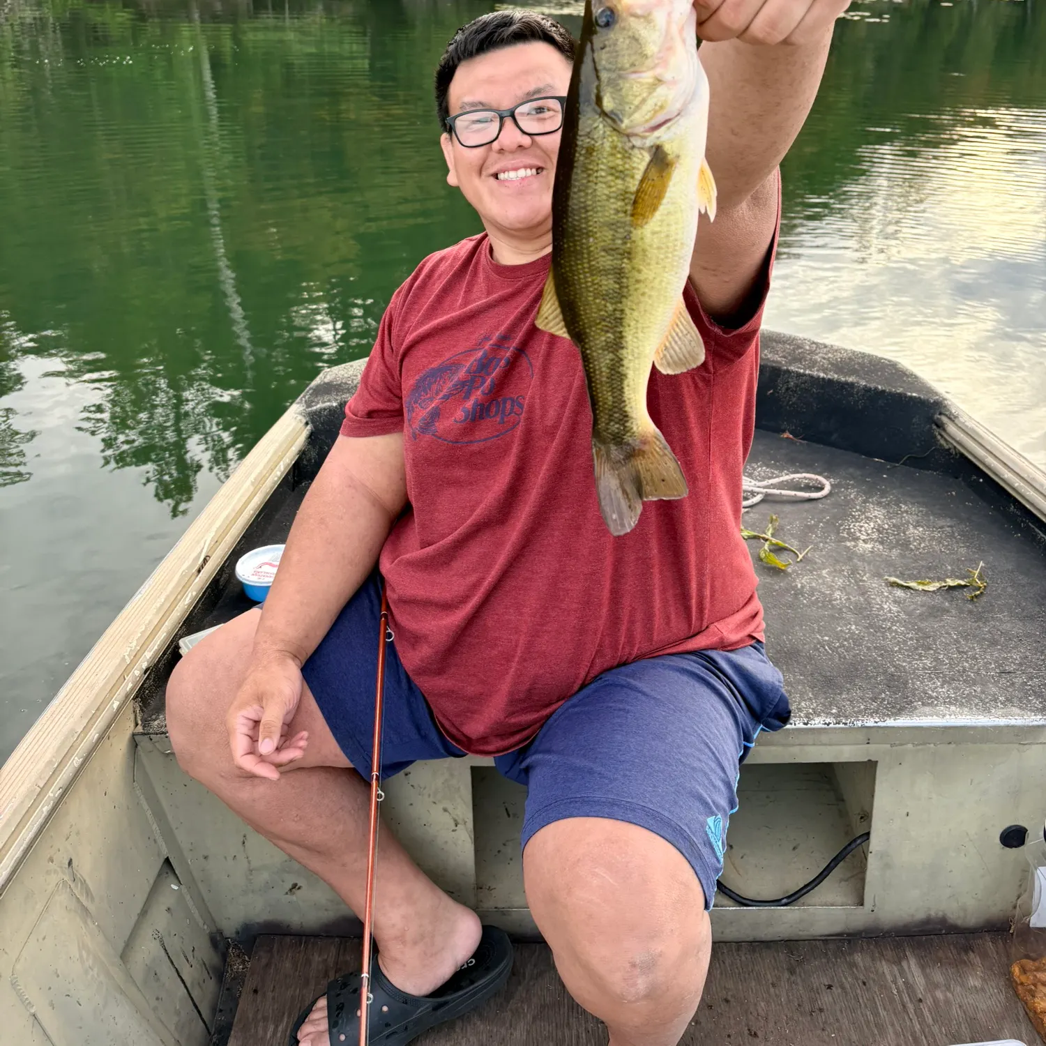 Largemouth bass caught on Fishbrain