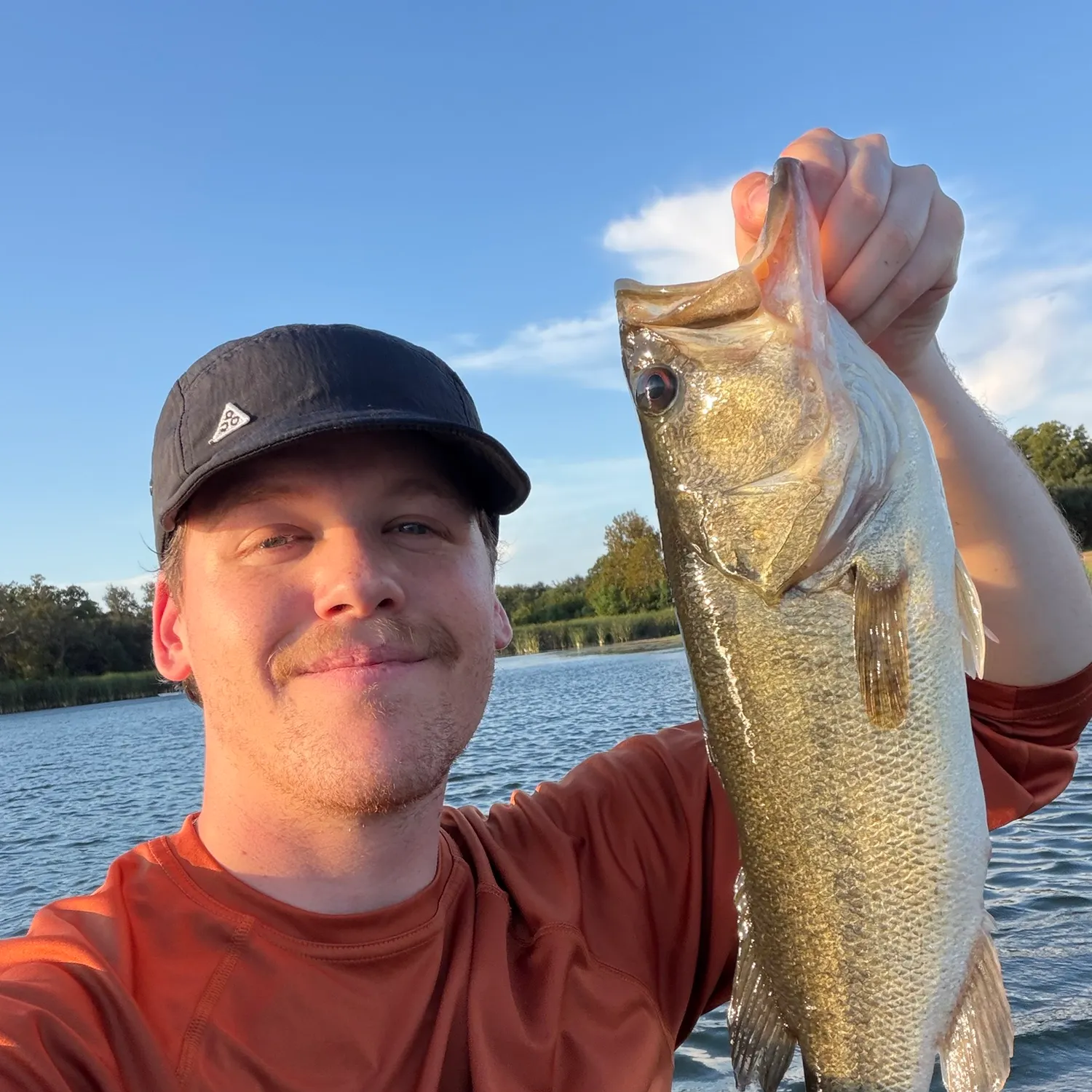 Largemouth bass caught on Fishbrain