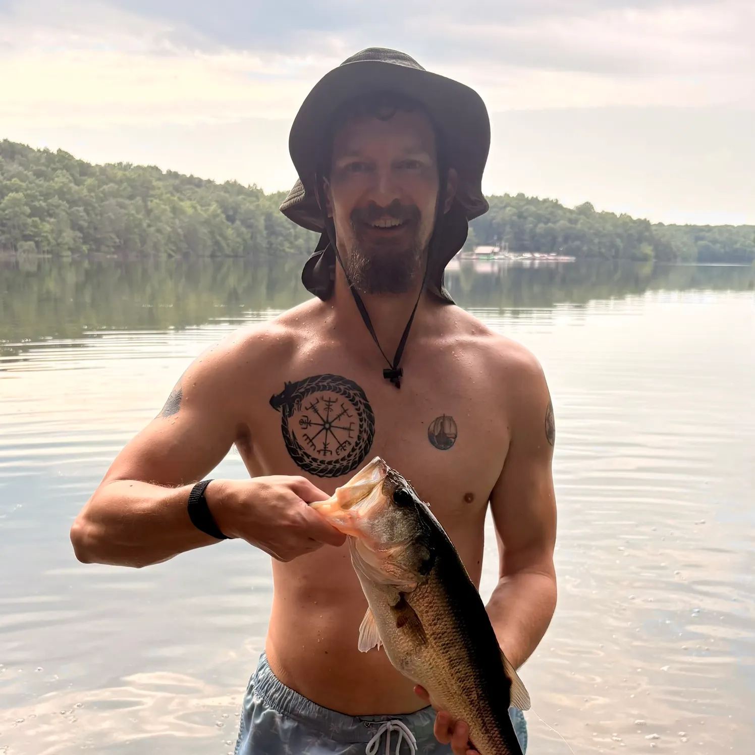 Largemouth bass caught on Fishbrain