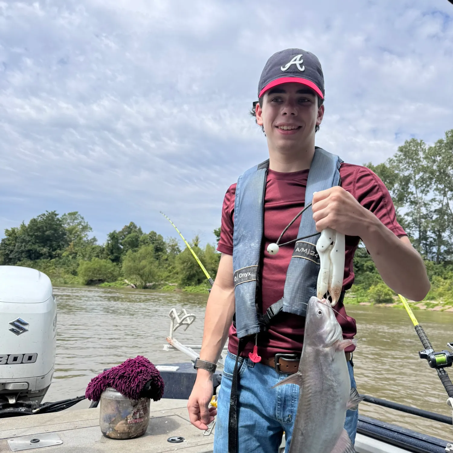 Blue catfish caught on Fishbrain