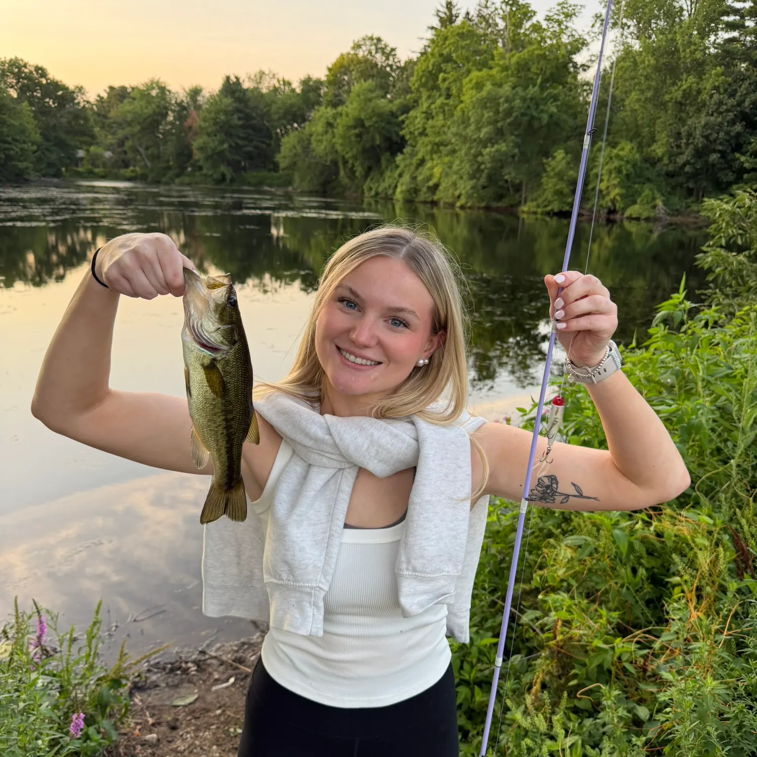 Largemouth bass caught on Fishbrain