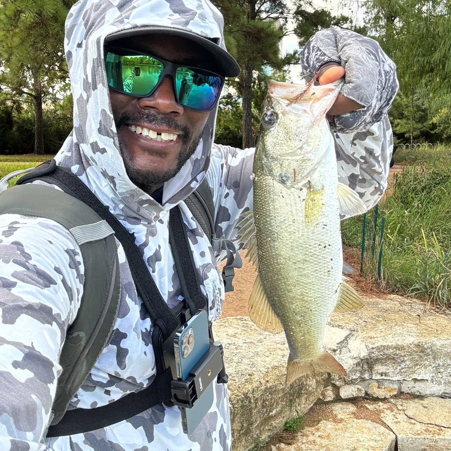 Largemouth bass caught on Fishbrain