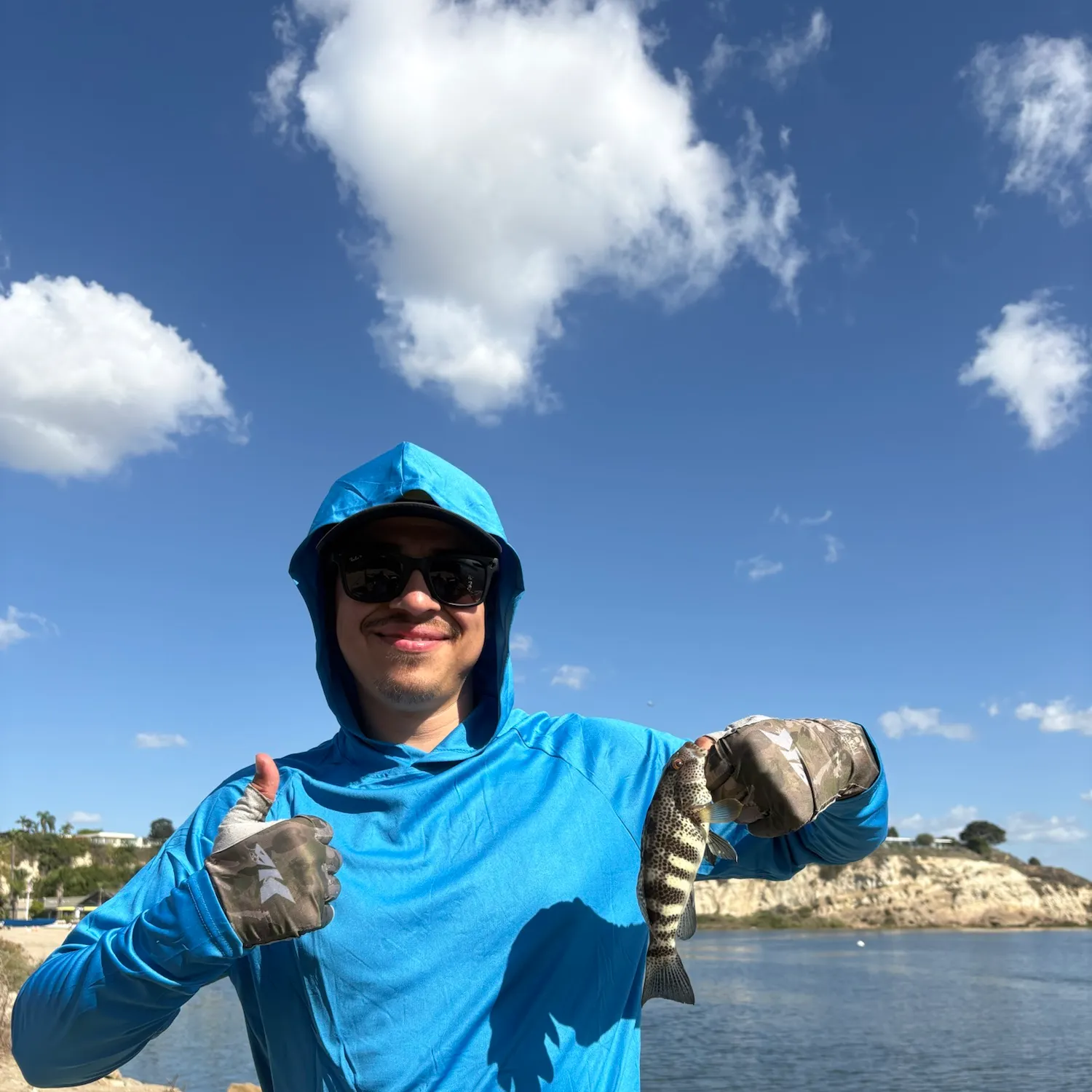 Spotted sand bass caught on Fishbrain