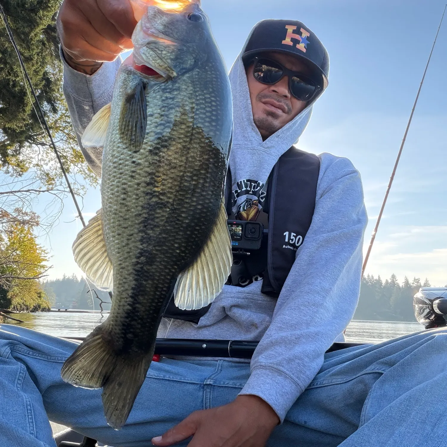 Largemouth bass caught on Fishbrain