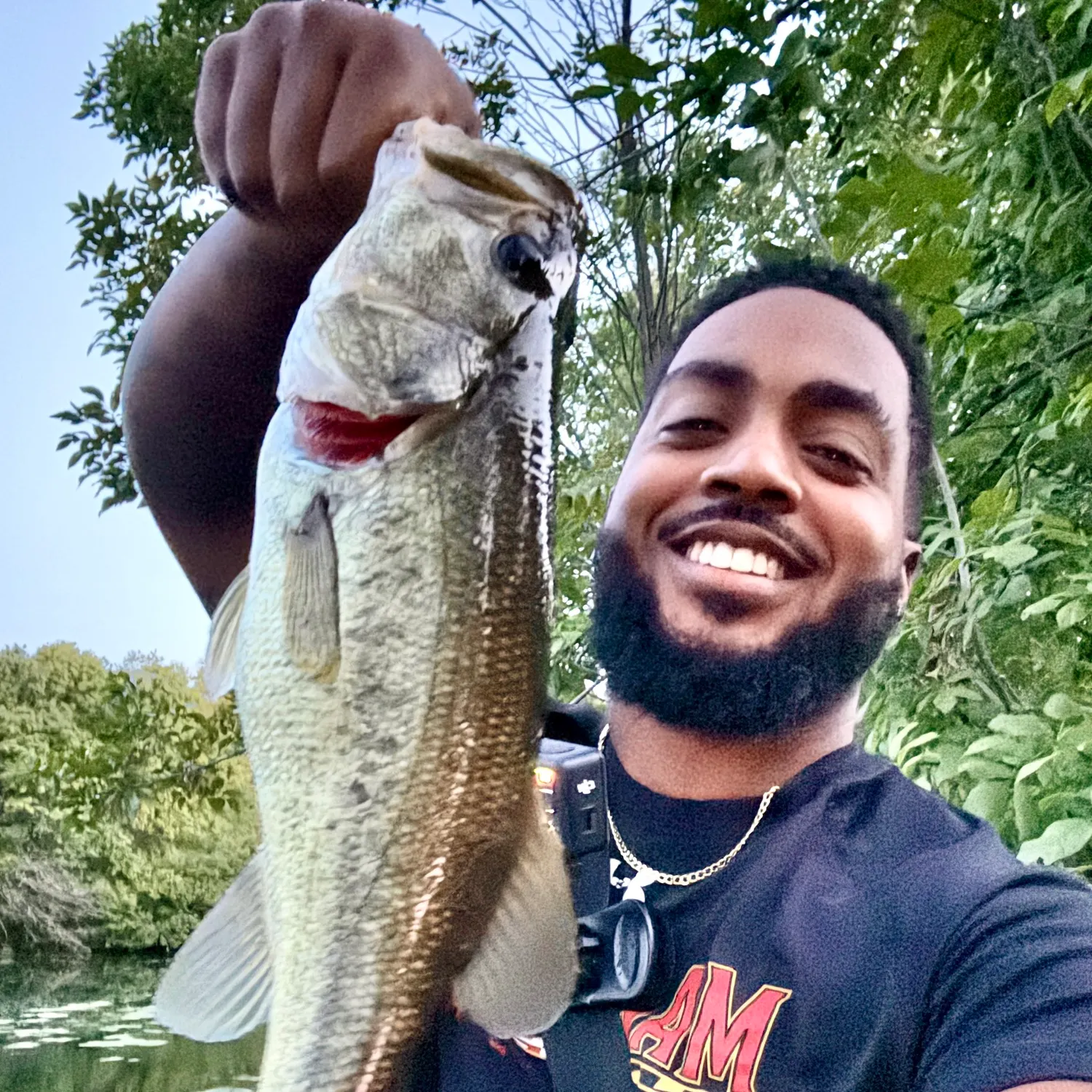 Largemouth bass caught on Fishbrain