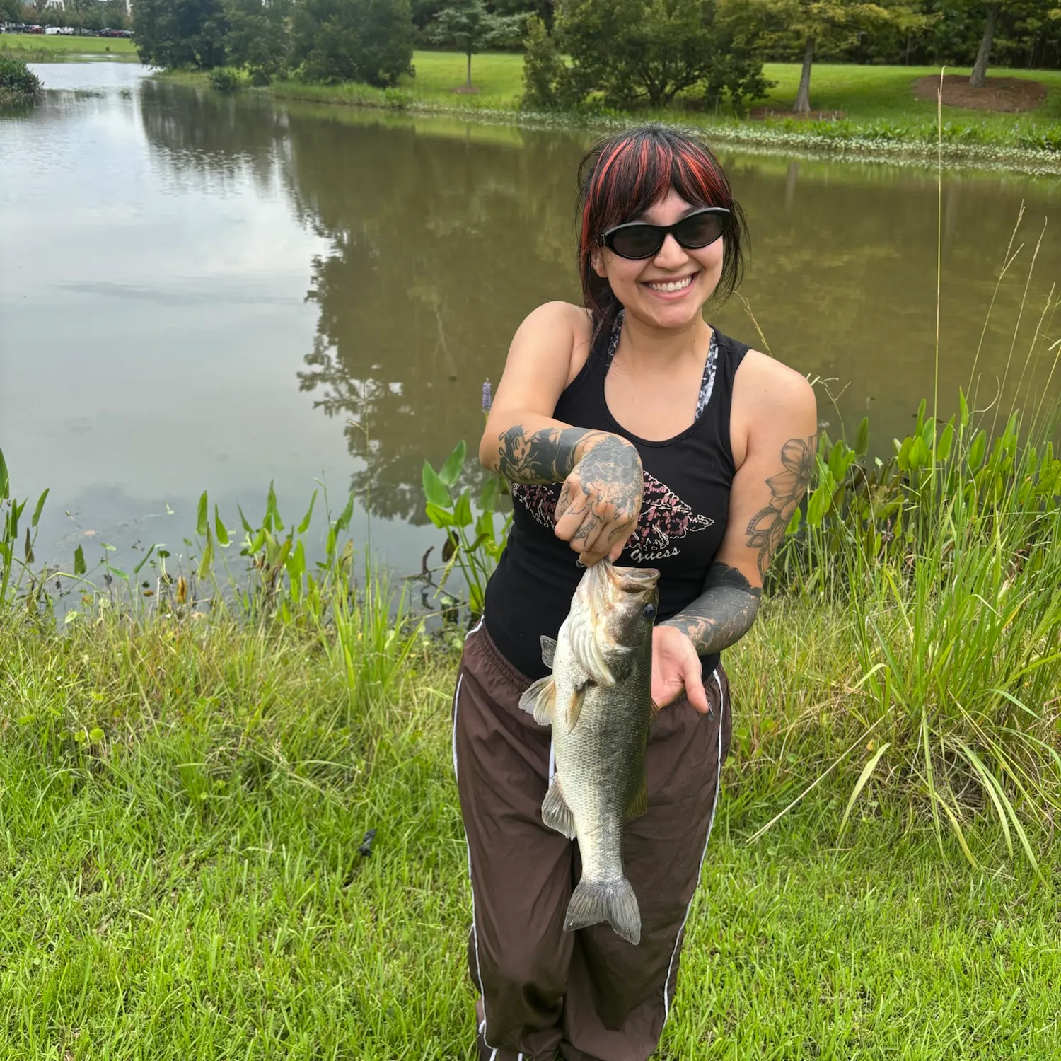 Largemouth bass caught on Fishbrain