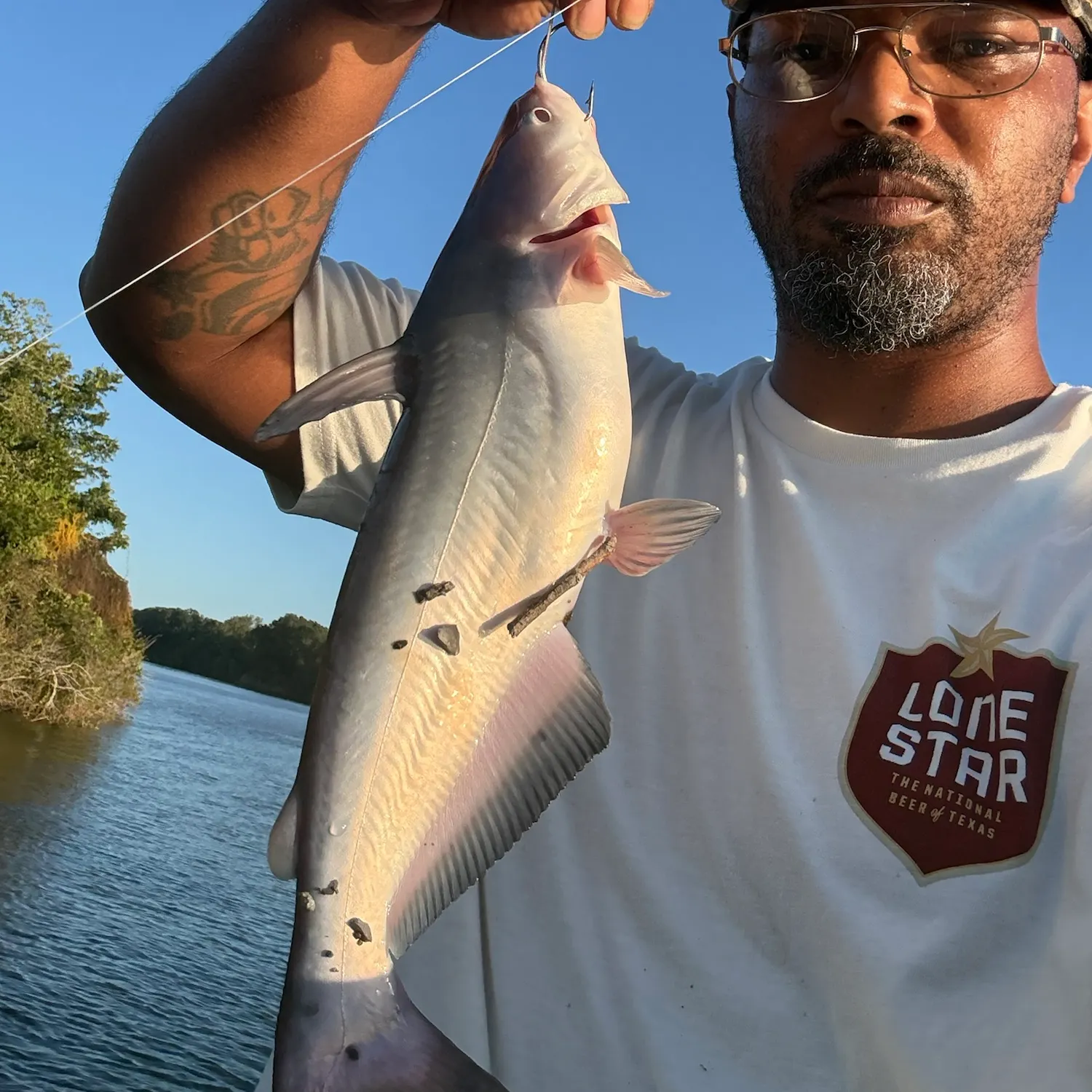 Blue catfish caught on Fishbrain